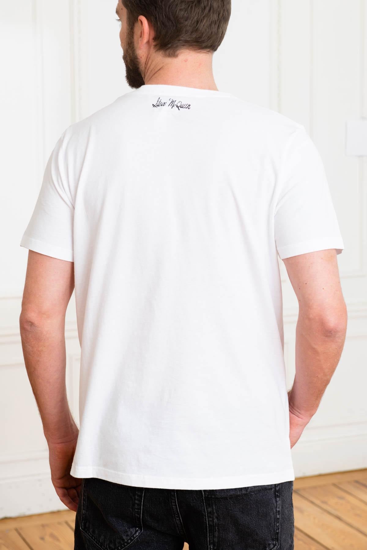 White Steve McQueen Printed Cotton T-Shirt - Image n°4