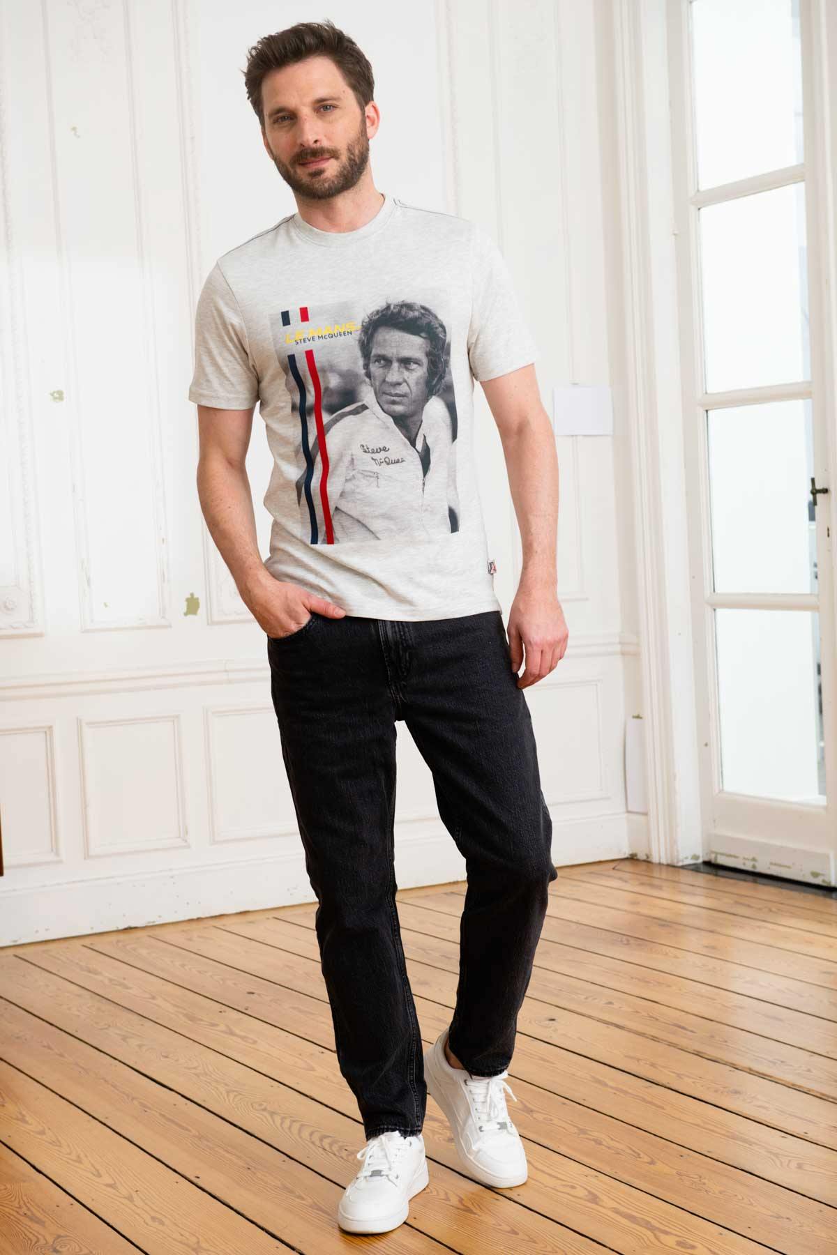 White men's t-shirt Steve McQueen Le Mans 1971 - Image n°3