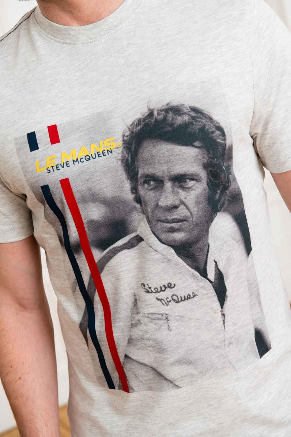 White men's t-shirt Steve McQueen Le Mans 1971 - Image n°2