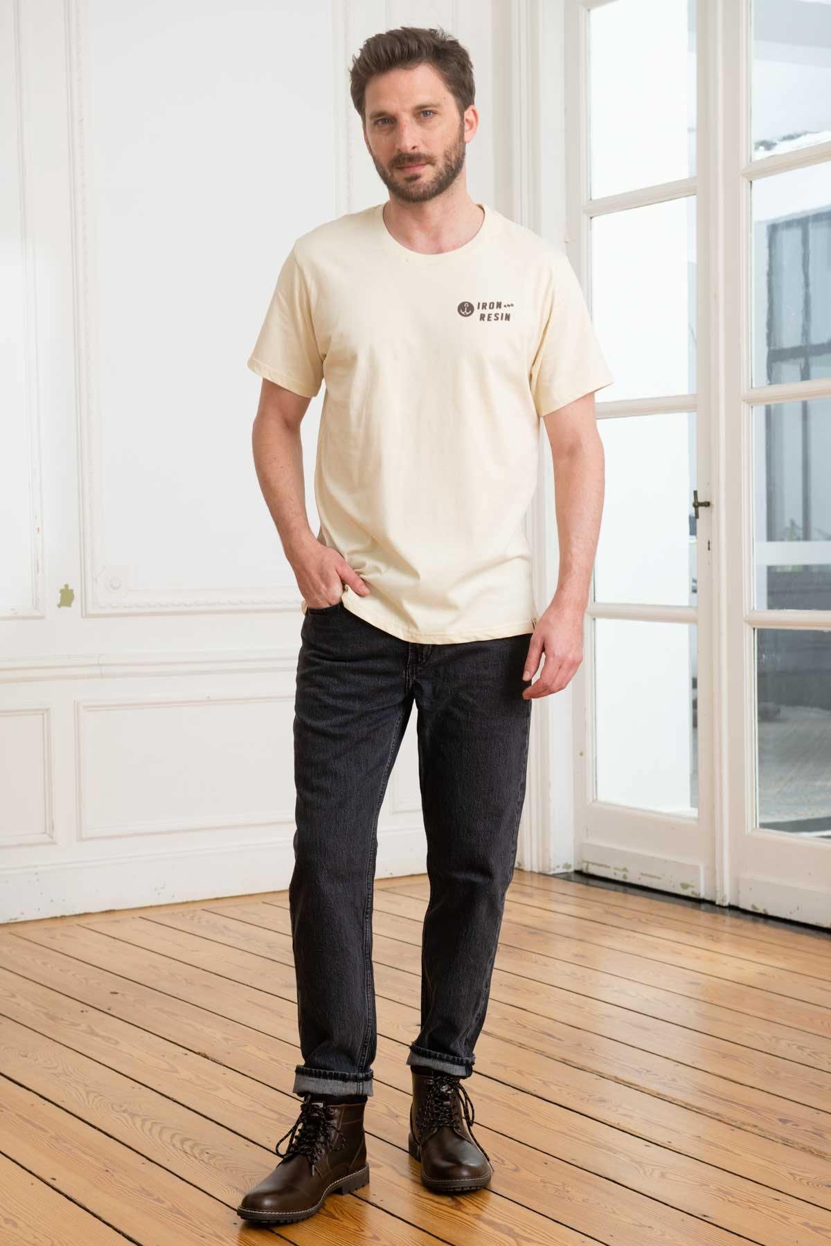 Ecru Cotton T-Shirt - Image n°3