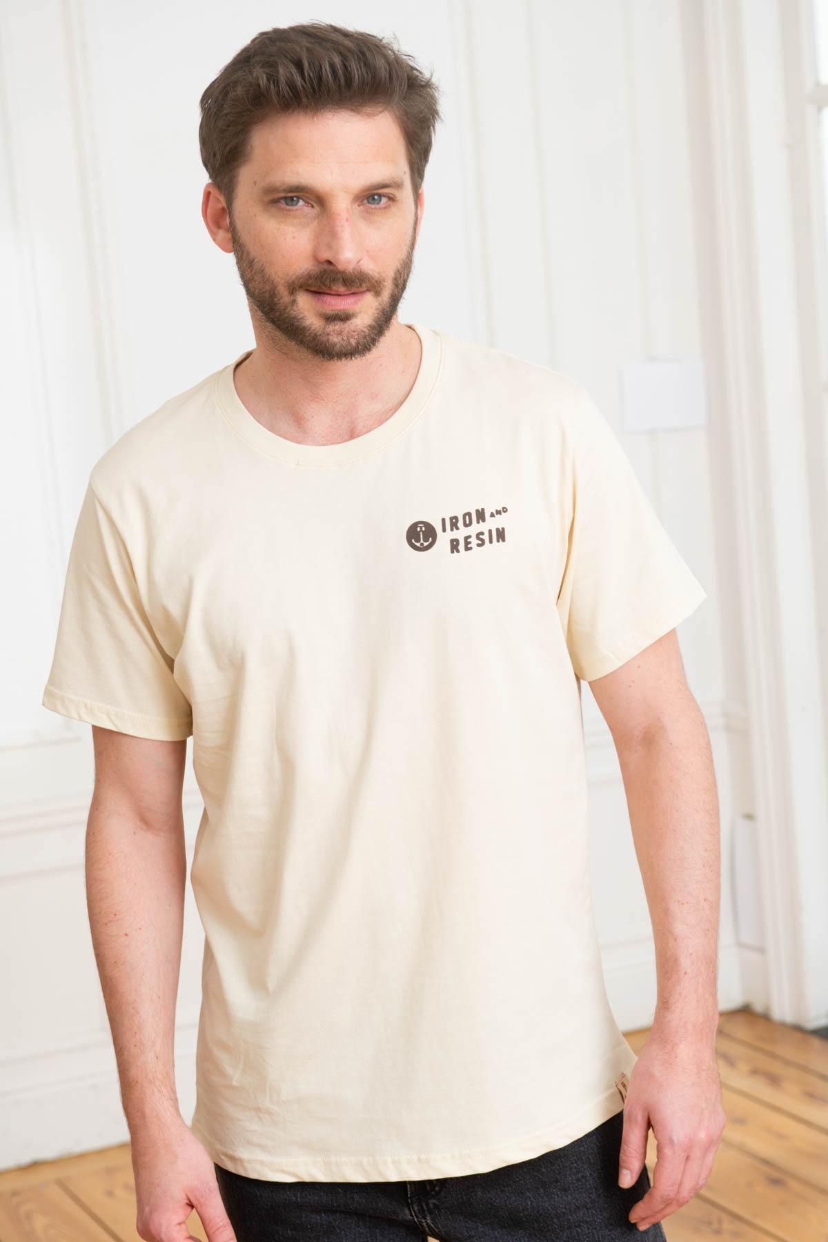 Ecru Cotton T-Shirt - Image n°1