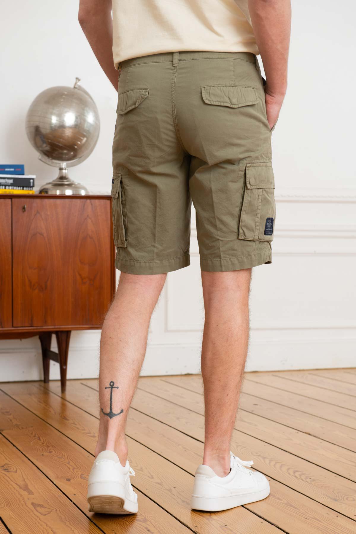 Green Cotton Shorts - Image n°3