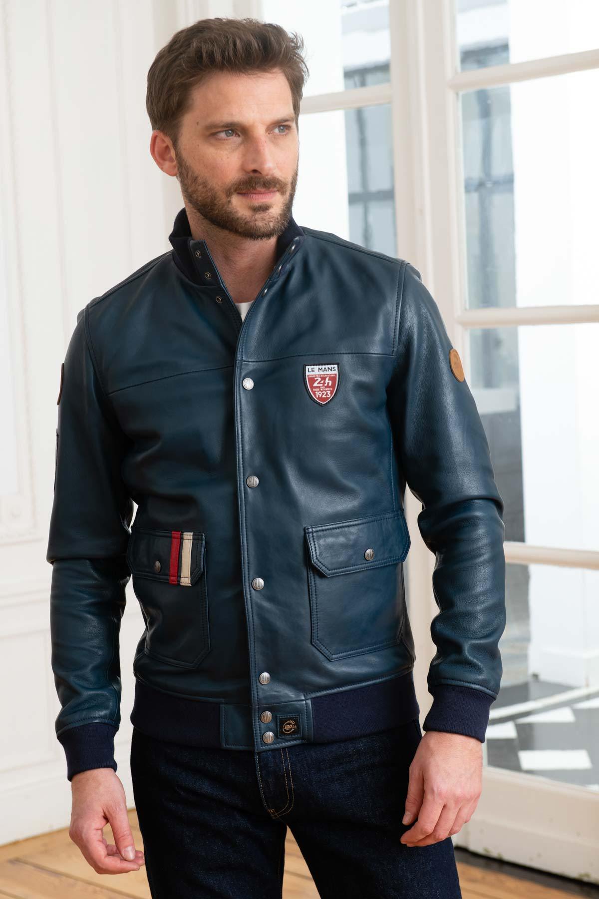 Le Mans 1923 blue leather jacket - Image n°5