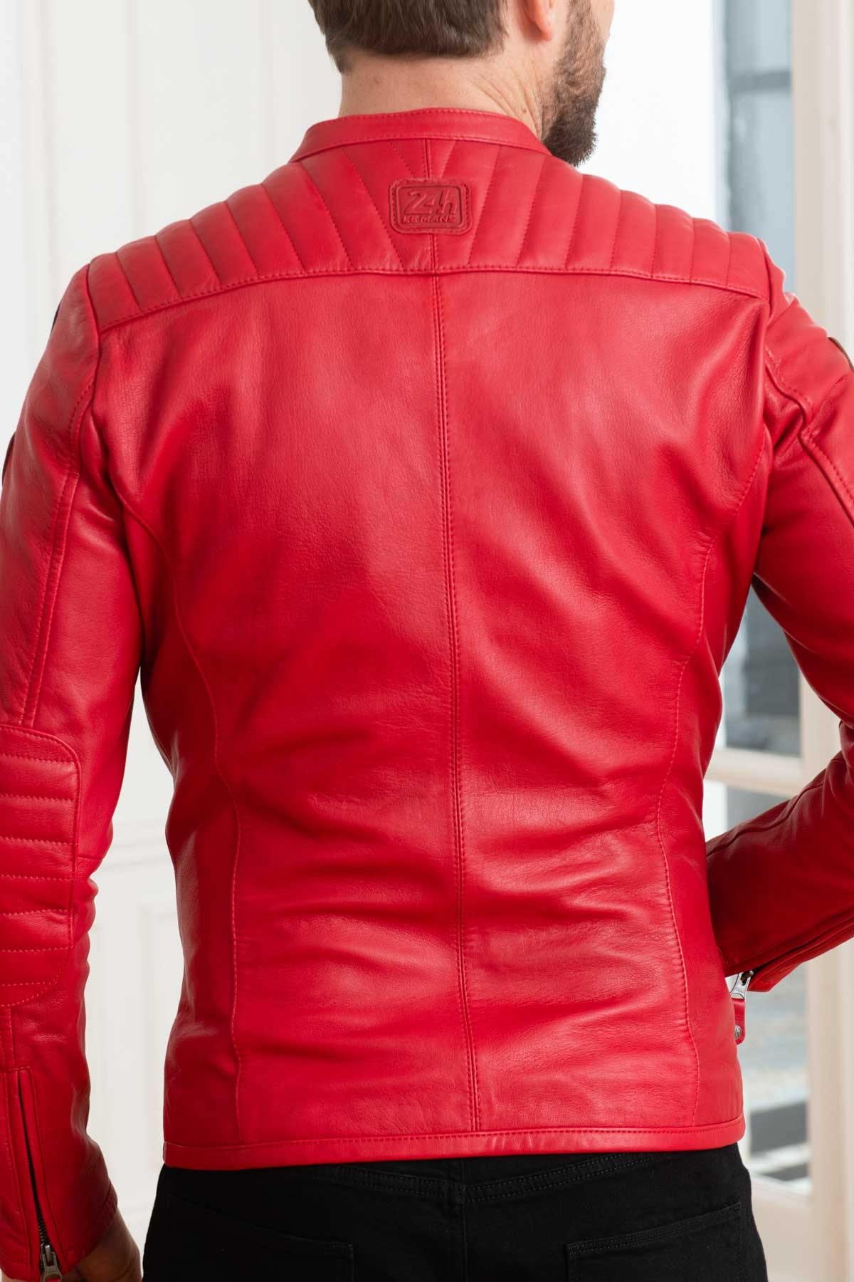 Le Mans 1923 jacket in red leather - Image n°6