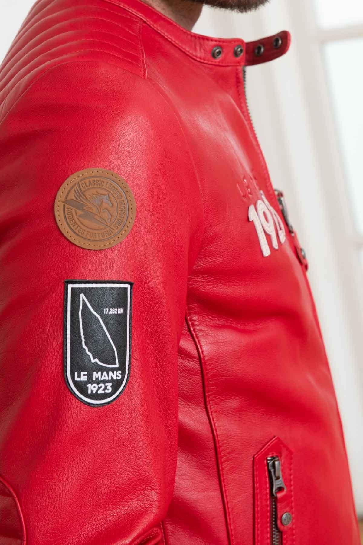 Le Mans 1923 jacket in red leather - Image n°11