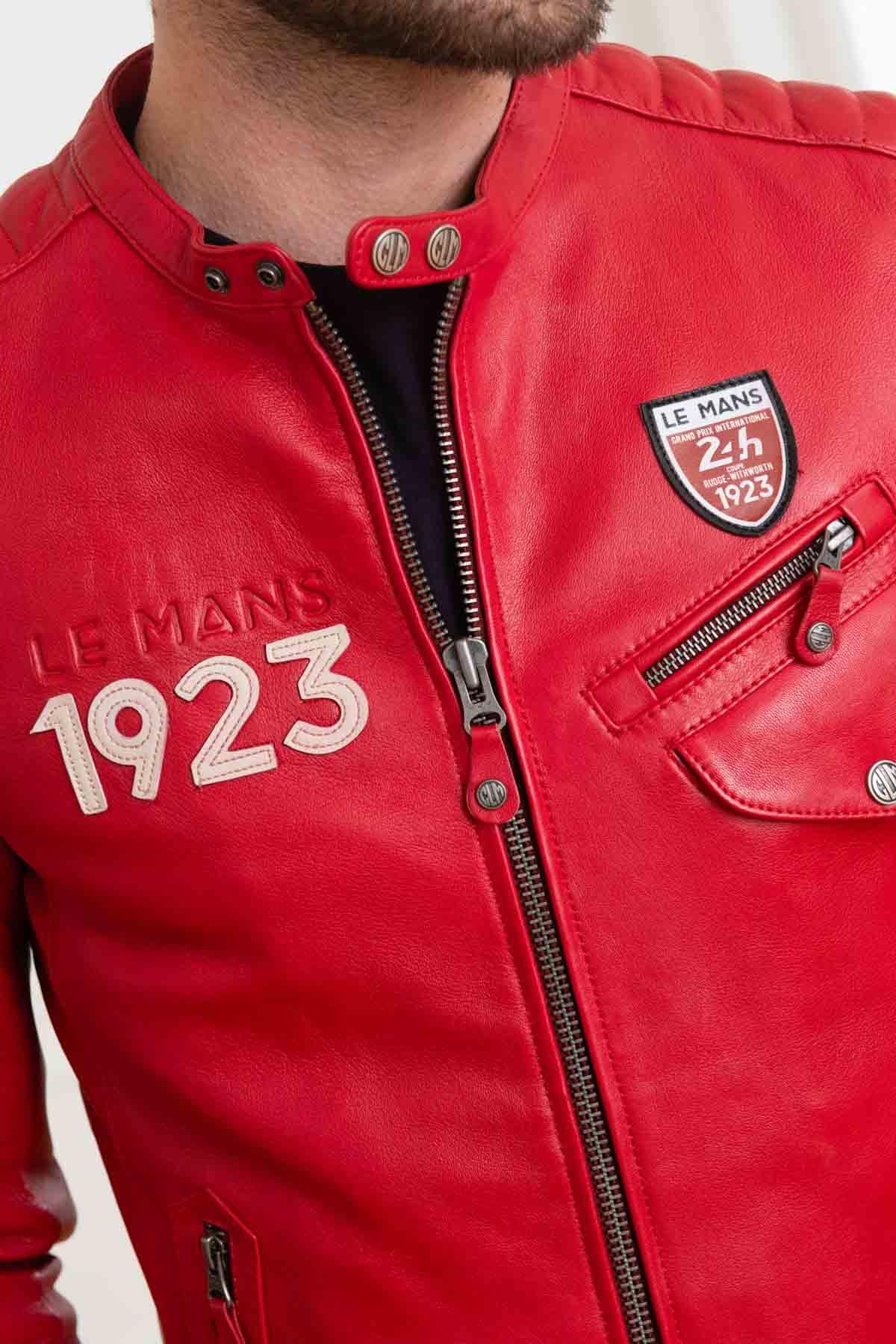 Le Mans 1923 jacket in red leather - Image n°9