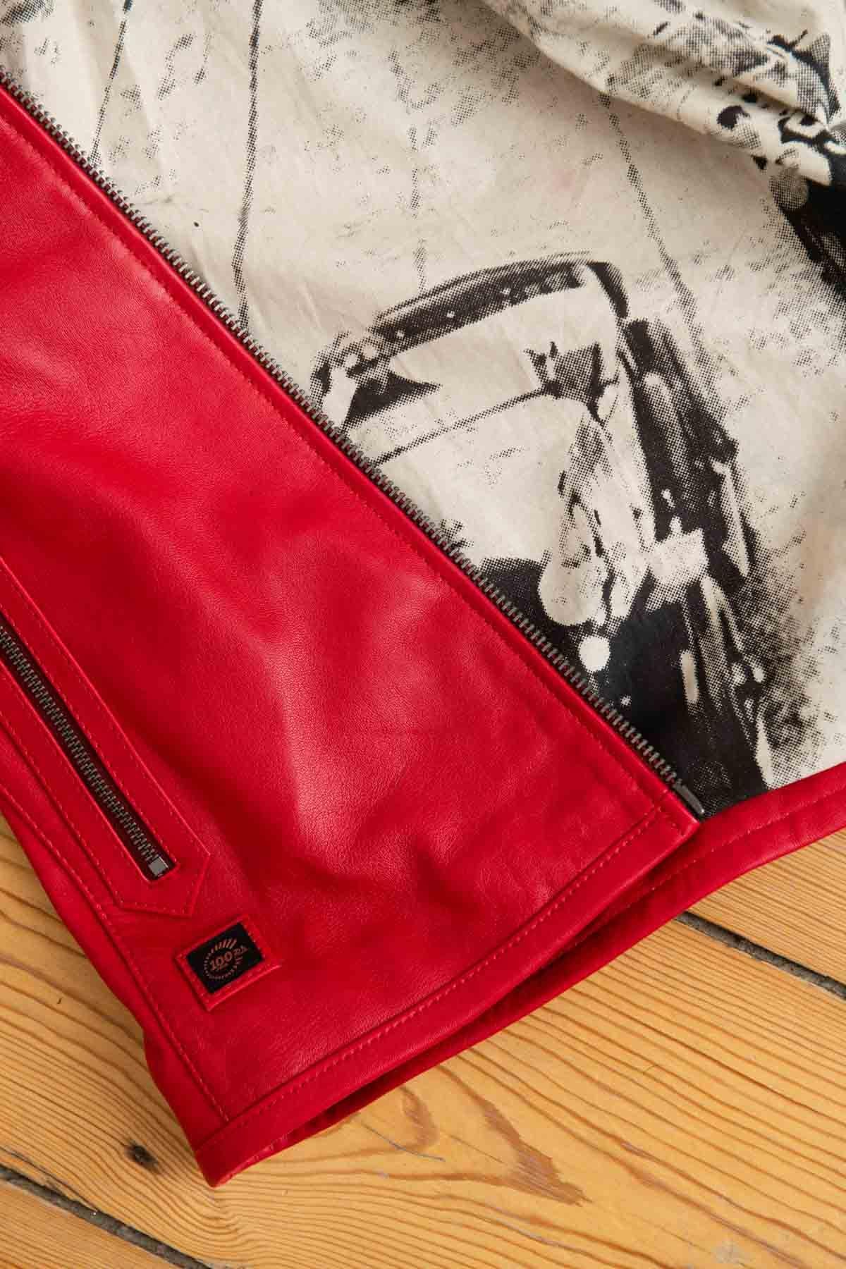 Le Mans 1923 jacket in red leather - Image n°12