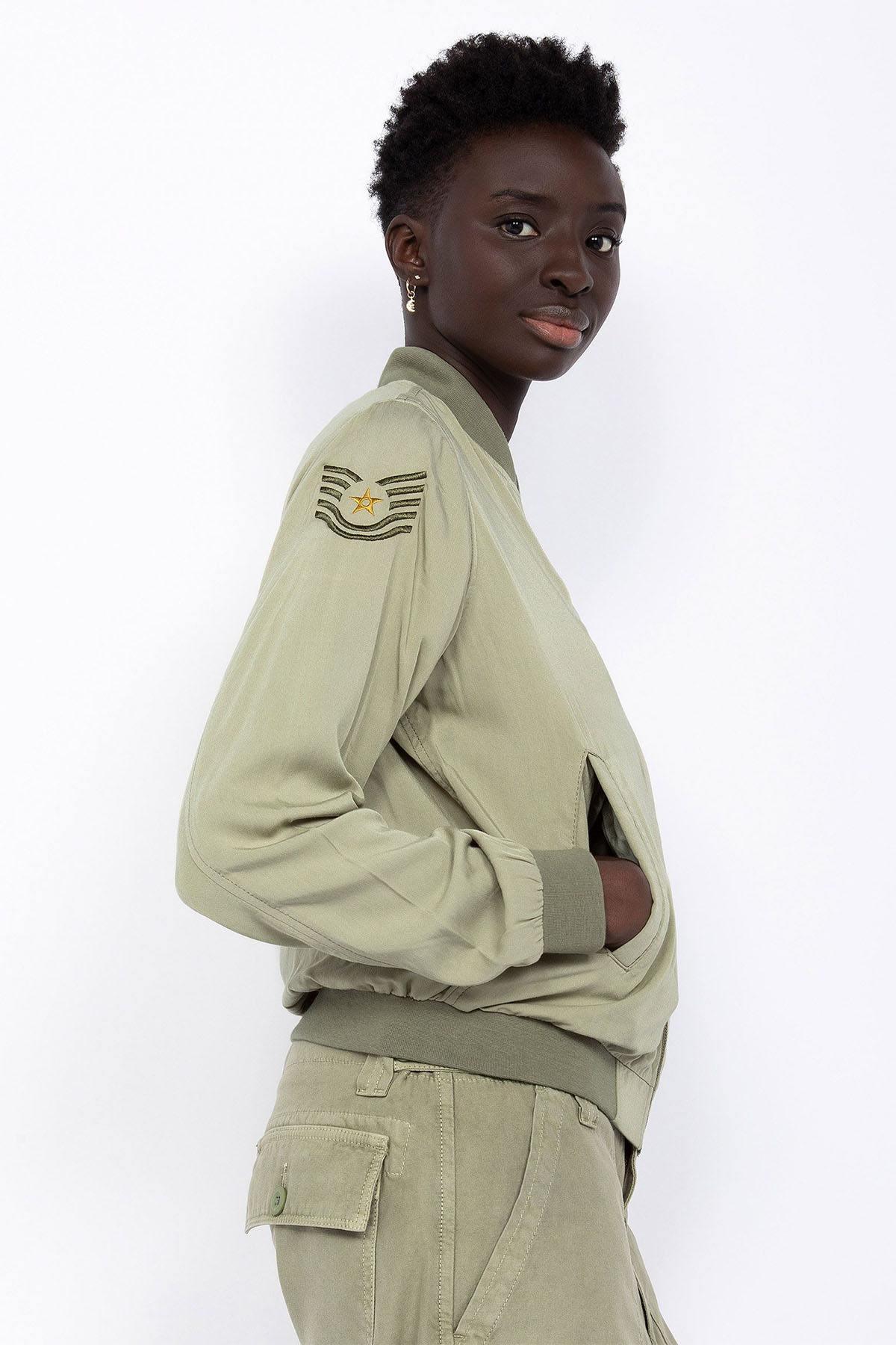 Women's light khaki teddy - Image n°5