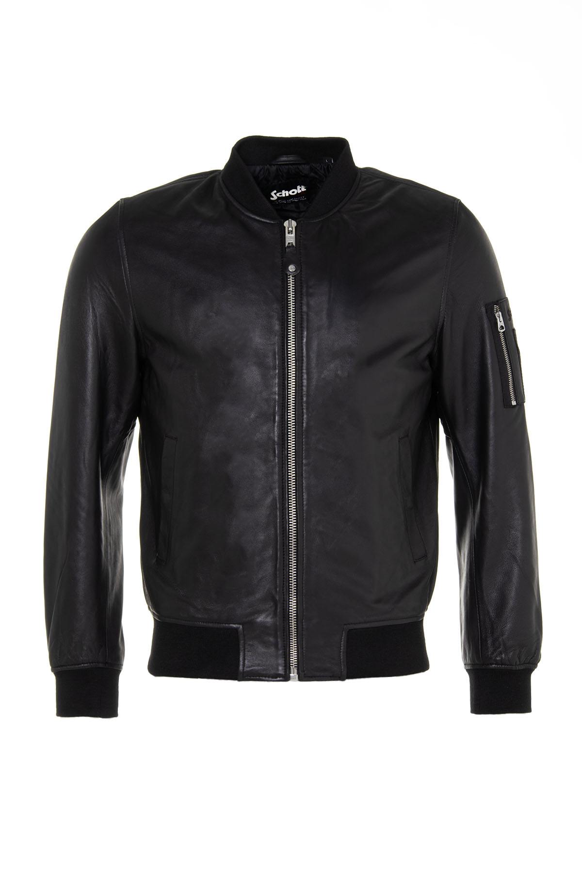 Black leather bomber - Image n°5