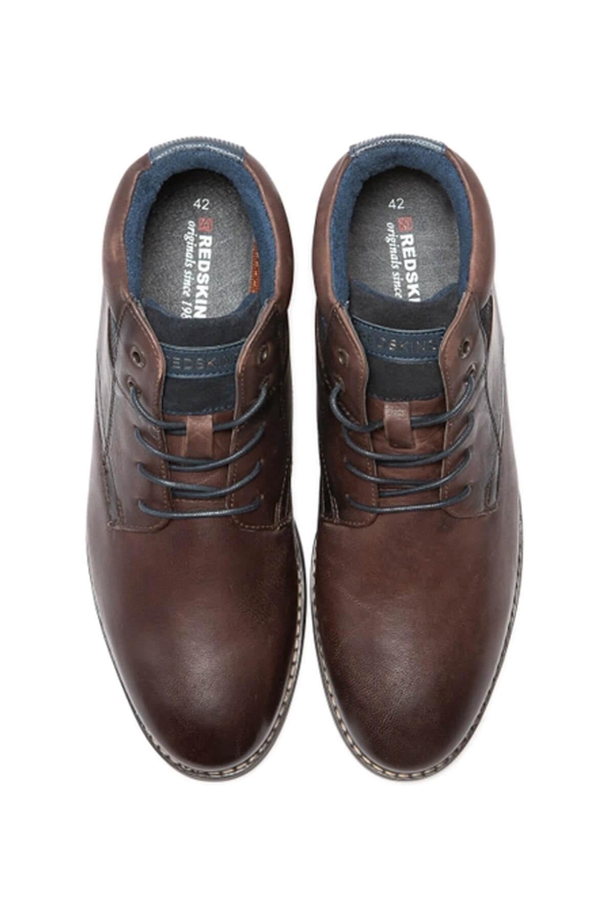 Navy chestnut leather shoes - Image n°3