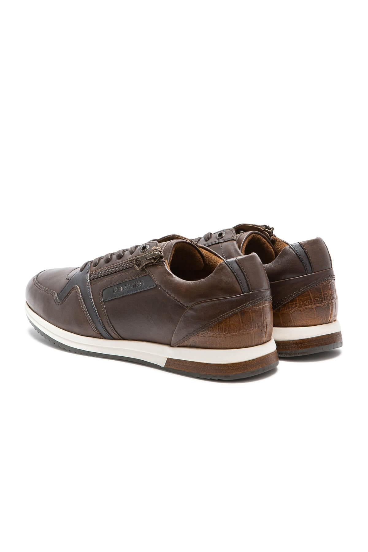 Navy chestnut leather sneaker - Image n°4