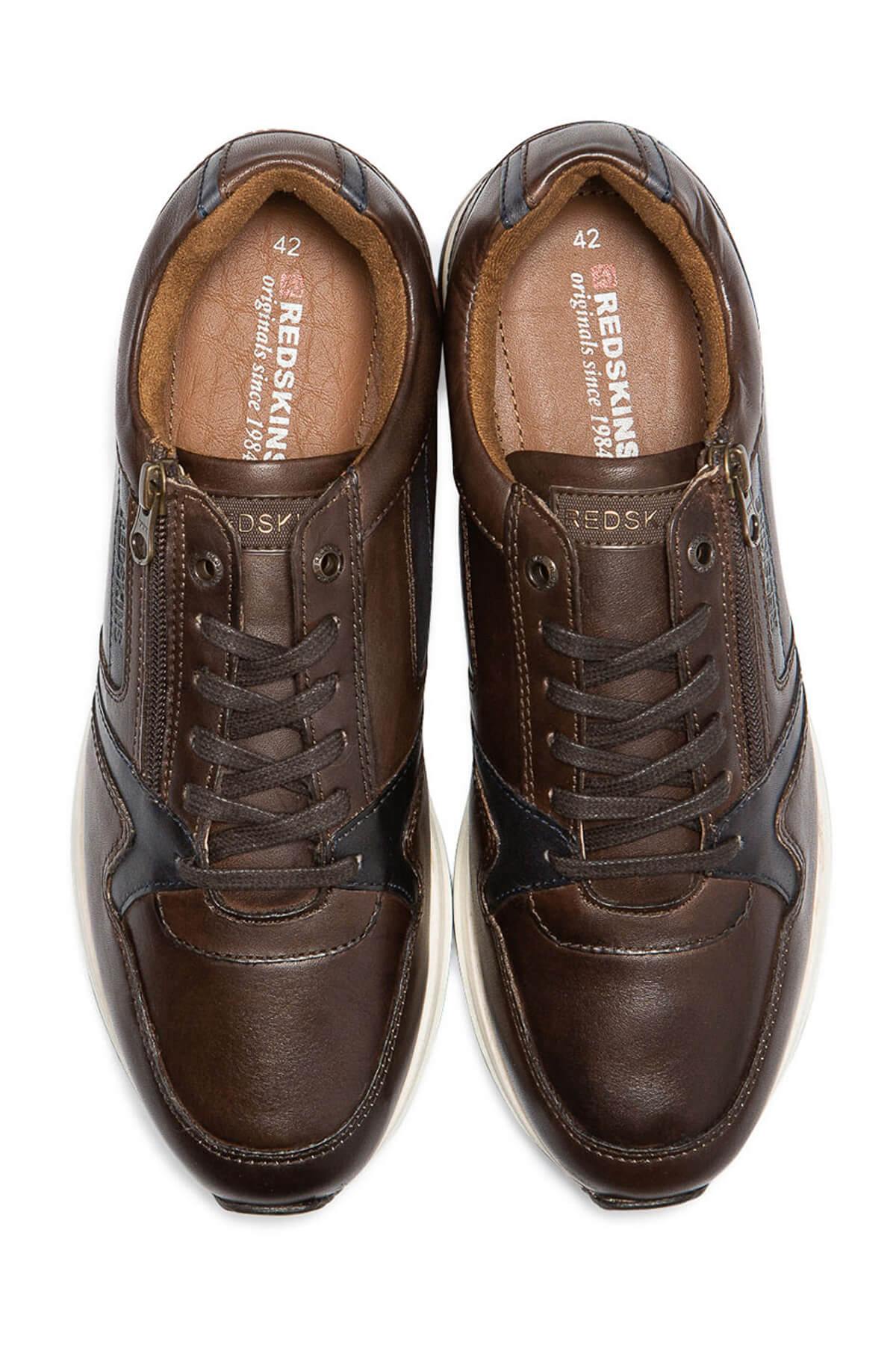 Navy chestnut leather sneaker - Image n°2