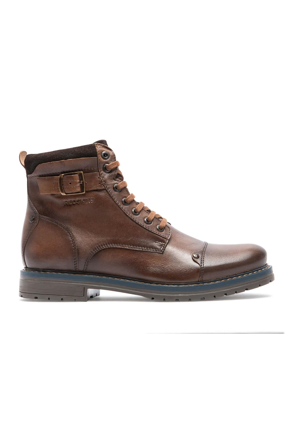 Brown cognac leather boots - Image n°3