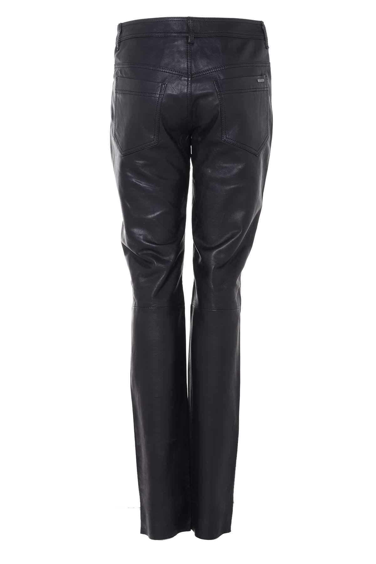 Five-pocket leather pants - Image n°4