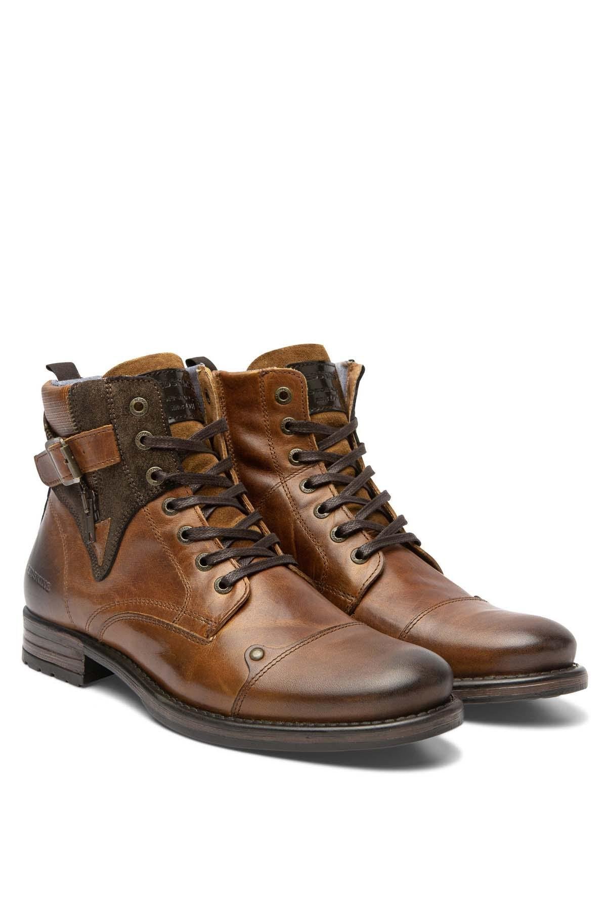 Brown leather boots - Image n°1