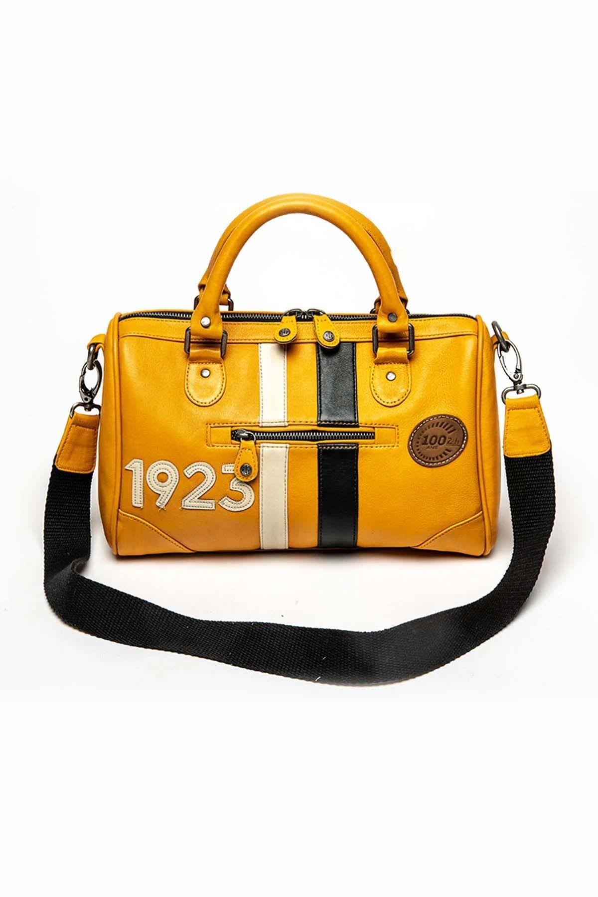 Yellow leather bowling bag for the 100th anniversary of Le Mans - Image n°1