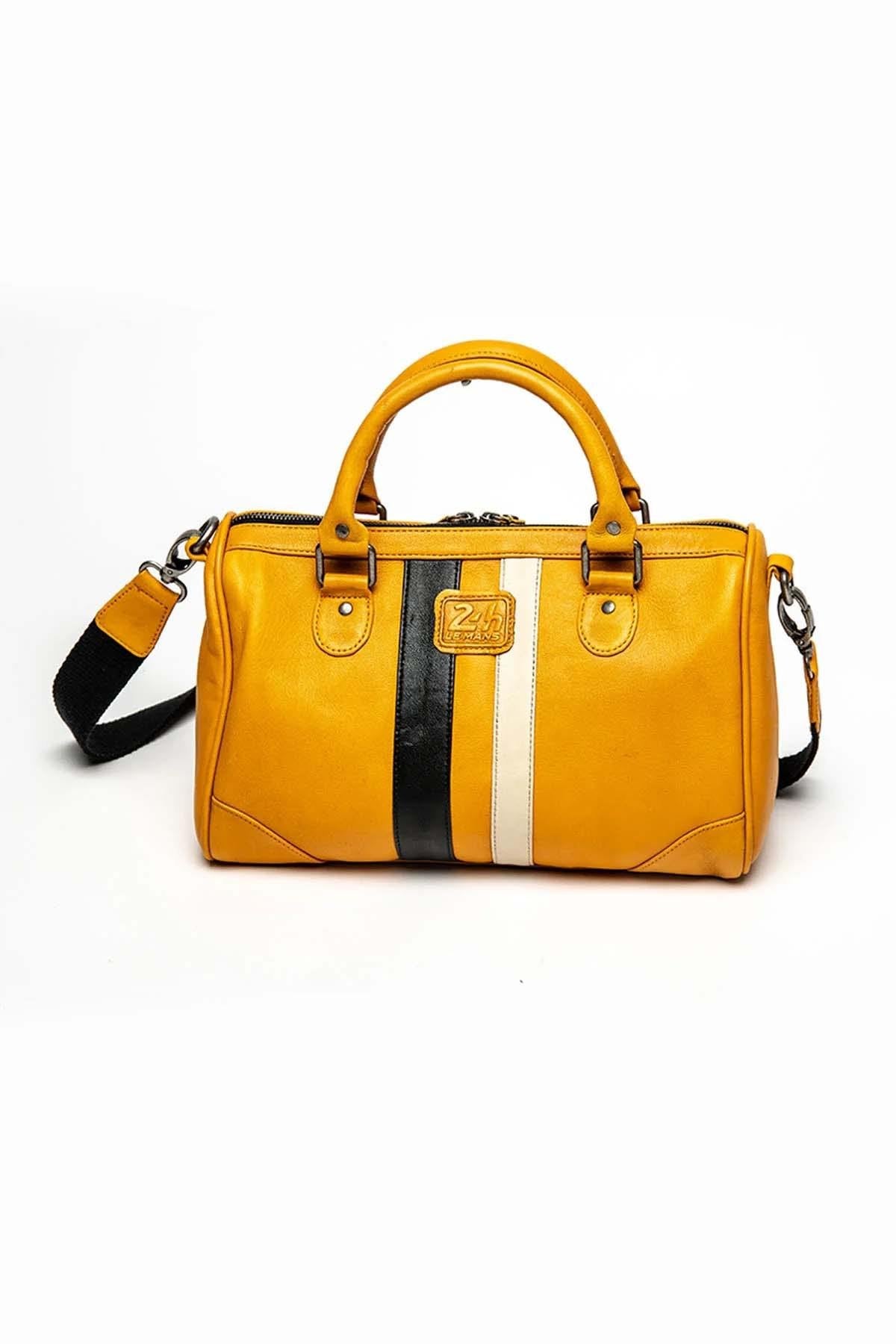 Yellow leather bowling bag for the 100th anniversary of Le Mans - Image n°2