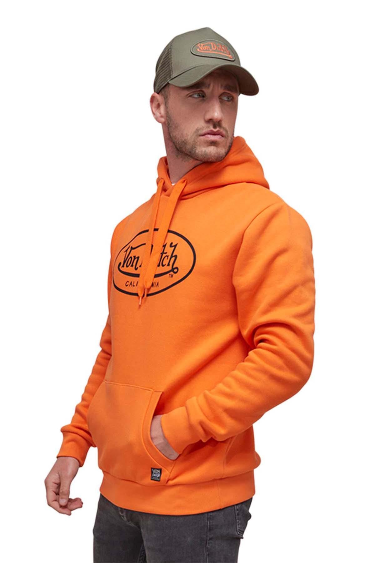 Men's orange hoodie - Image n°1