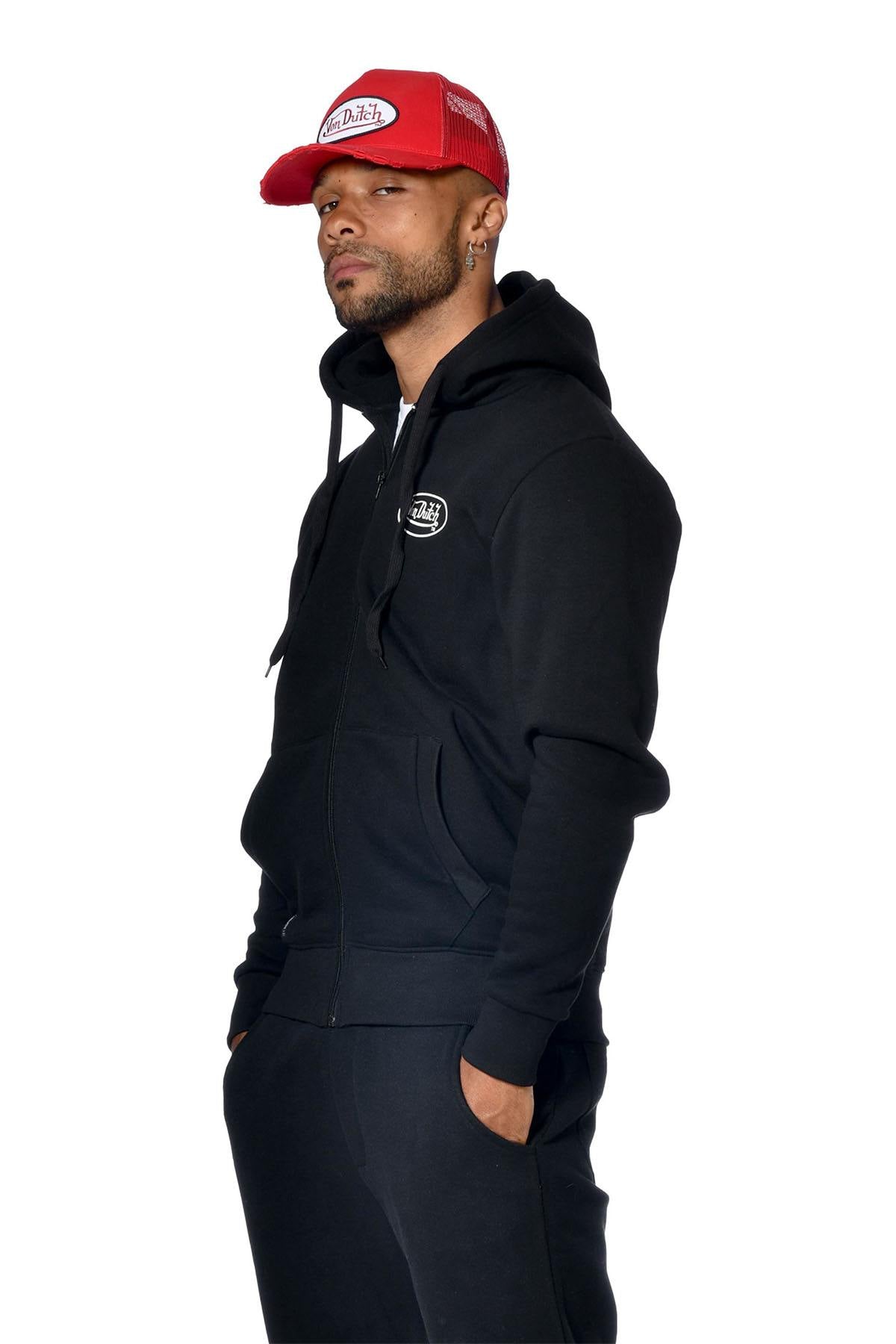 Black zipped hoodie - Image n°3