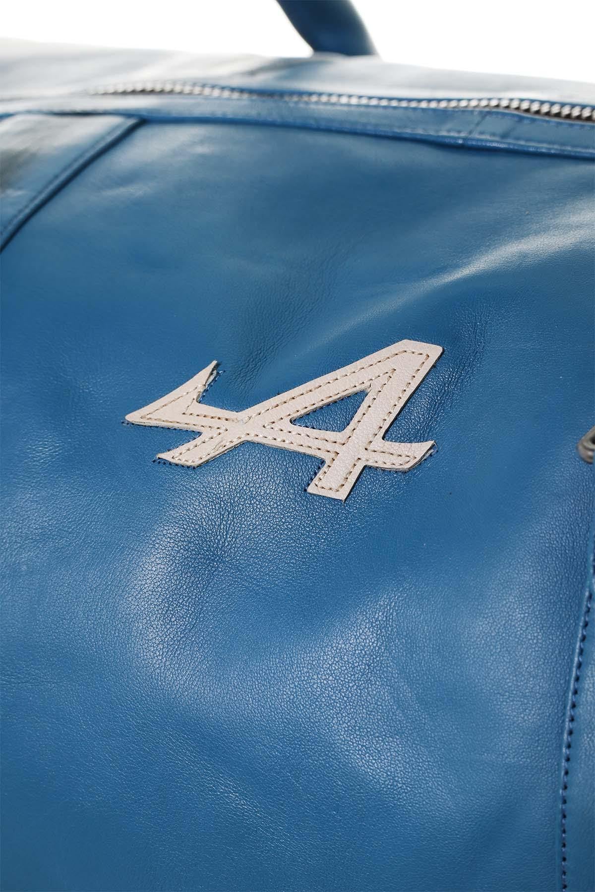 Alpine A310 72H ocean blue leather travel bag - Image n°5