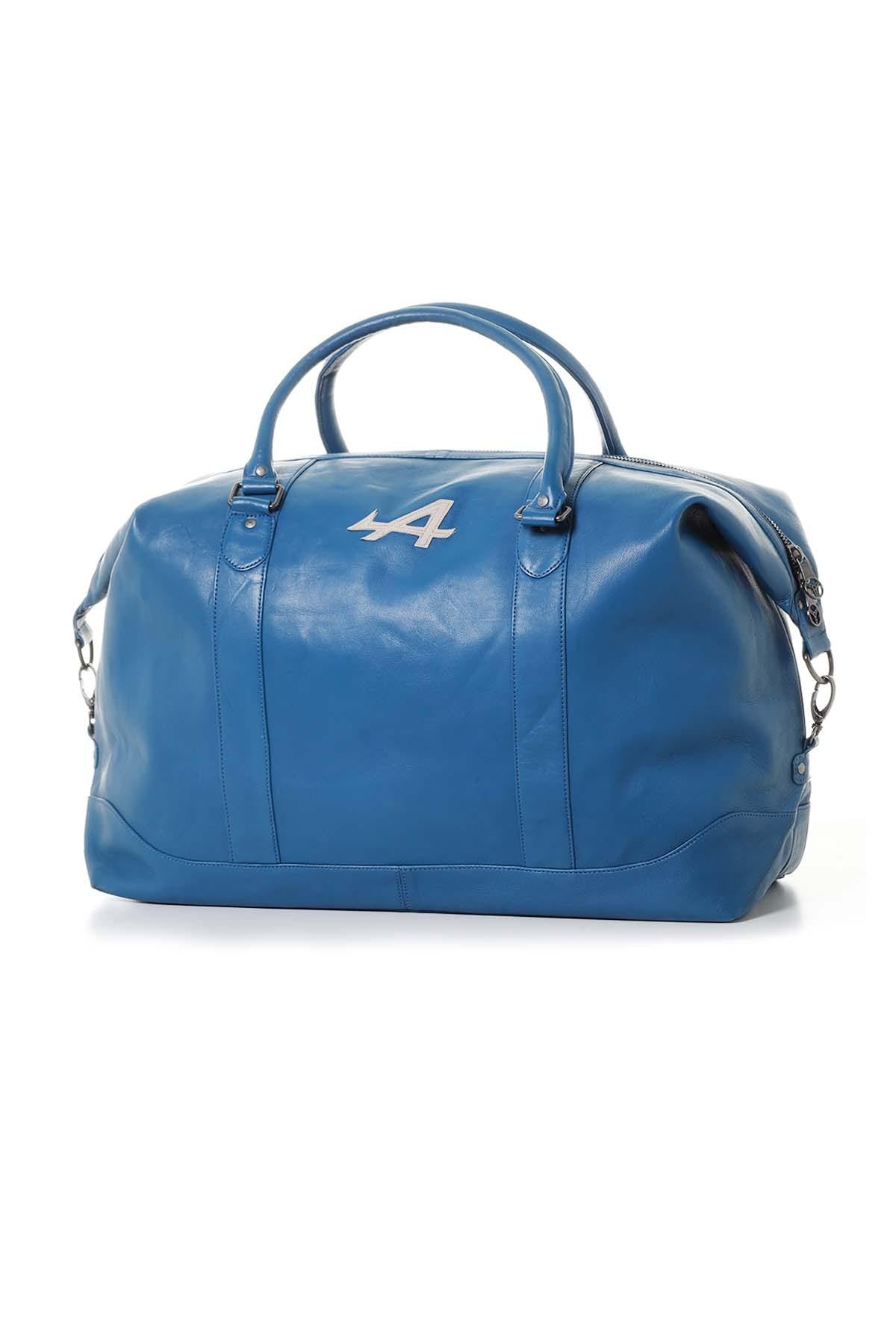 Alpine A310 72H ocean blue leather travel bag - Image n°2