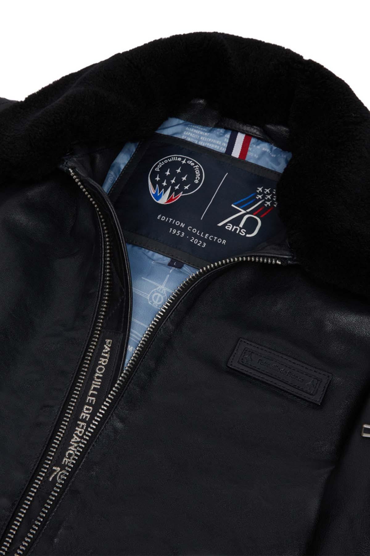 Men's black 70 years patrol de France bomber jacket - Image n°9