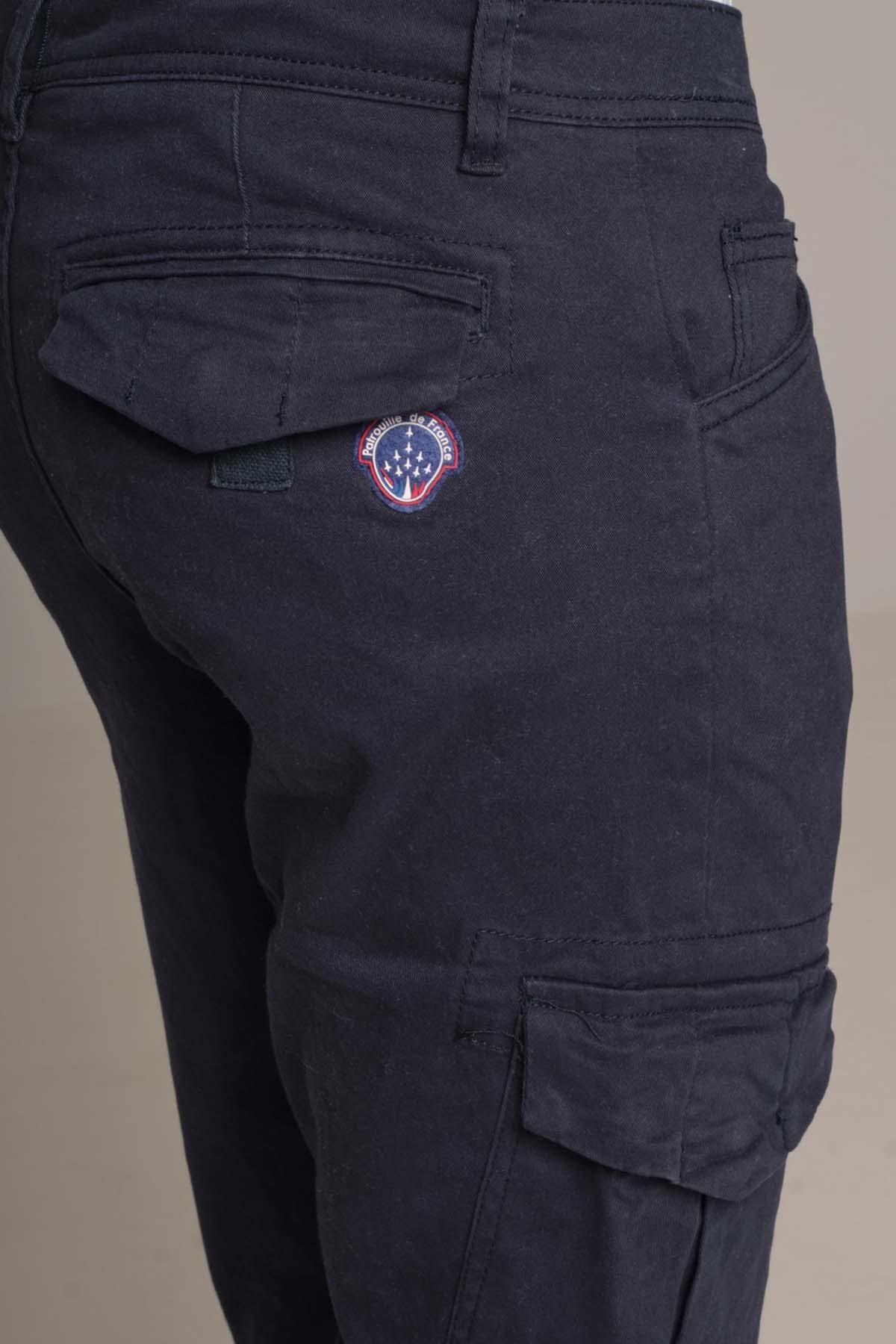 Men's navy blue cargo pants - Image n°5