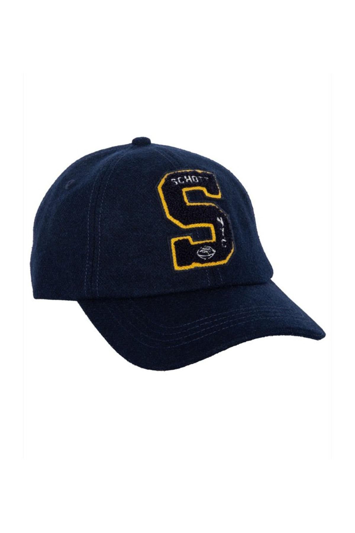 Men's navy blue yellow cap - Image n°1