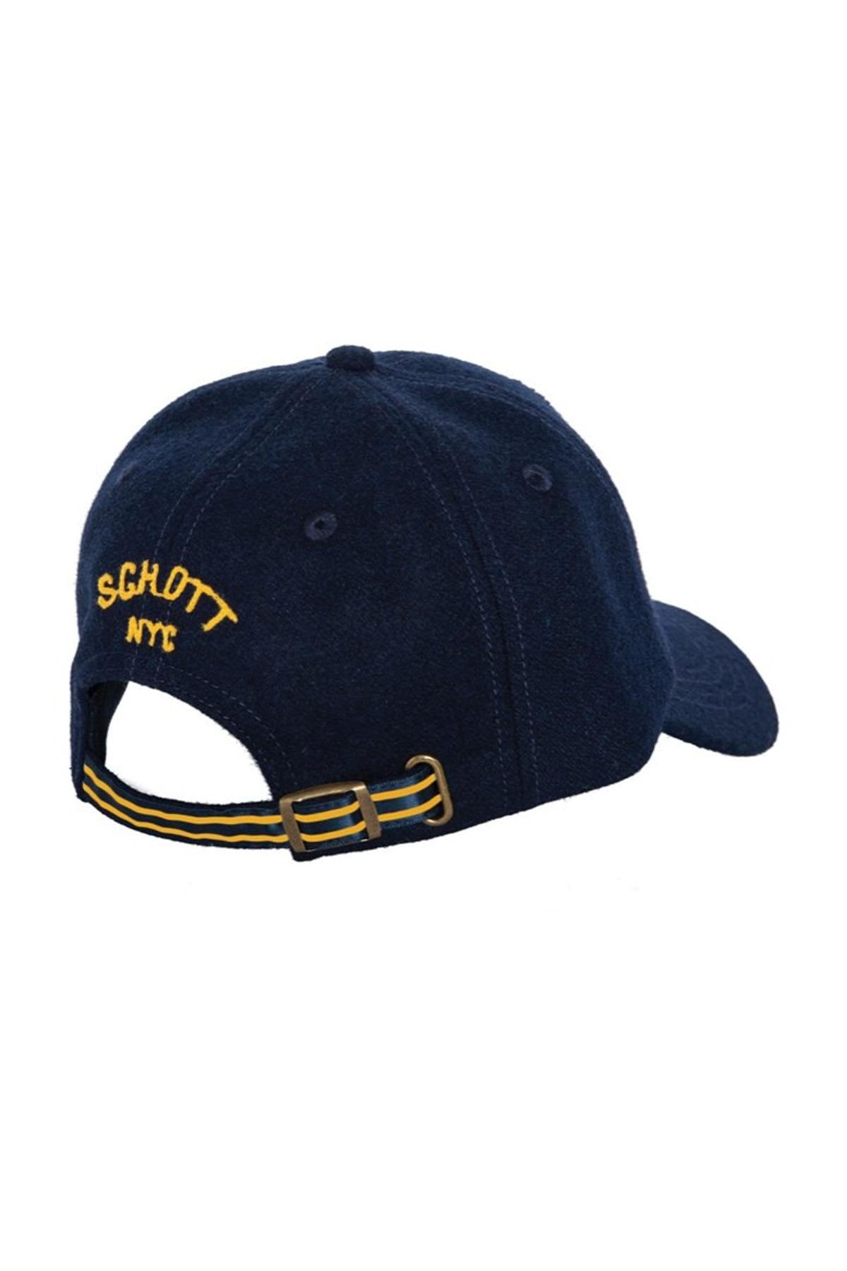 Men's navy blue yellow cap - Image n°3