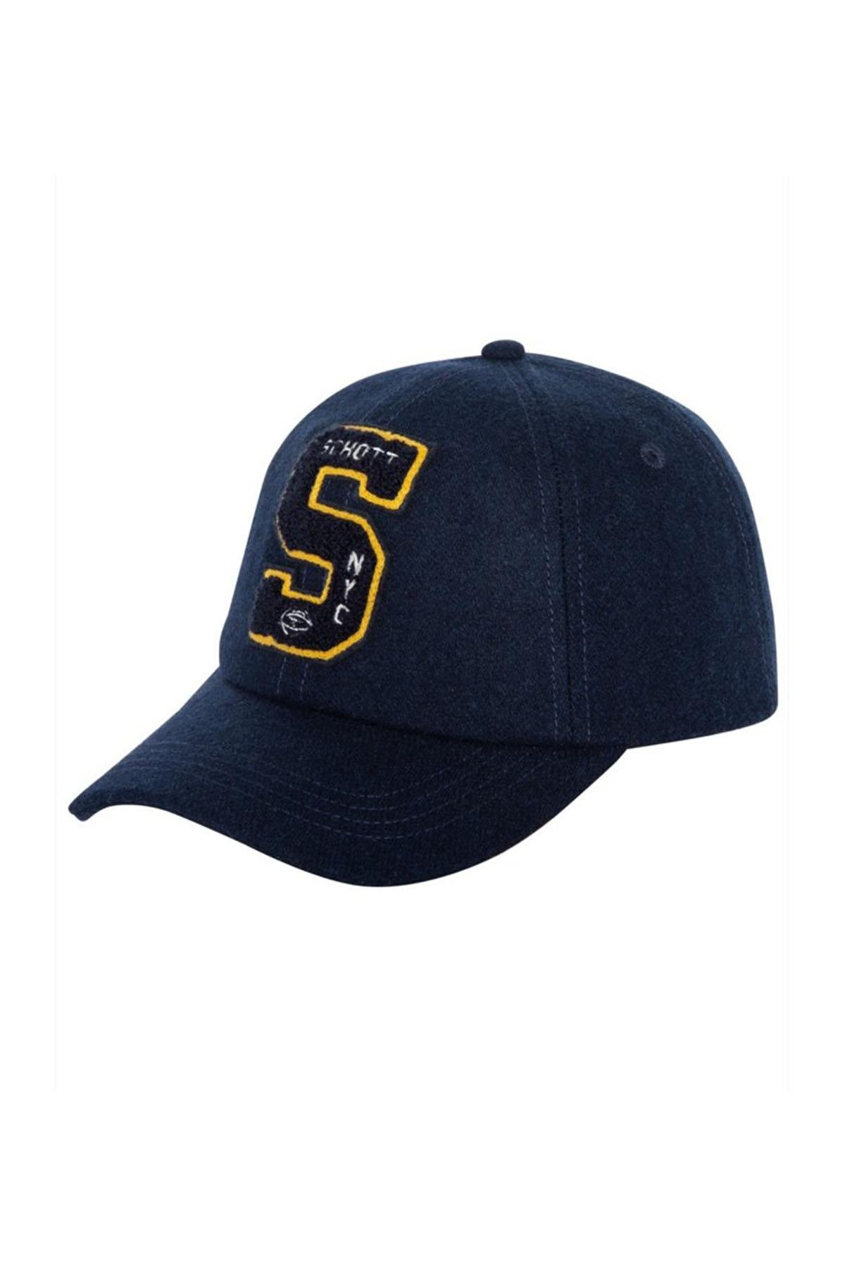 Men's navy blue yellow cap - Image n°4