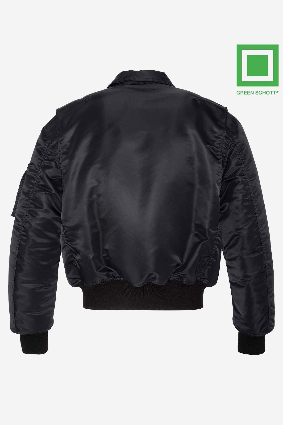 Men's black recycled nylon bomber jacket - Image n°6