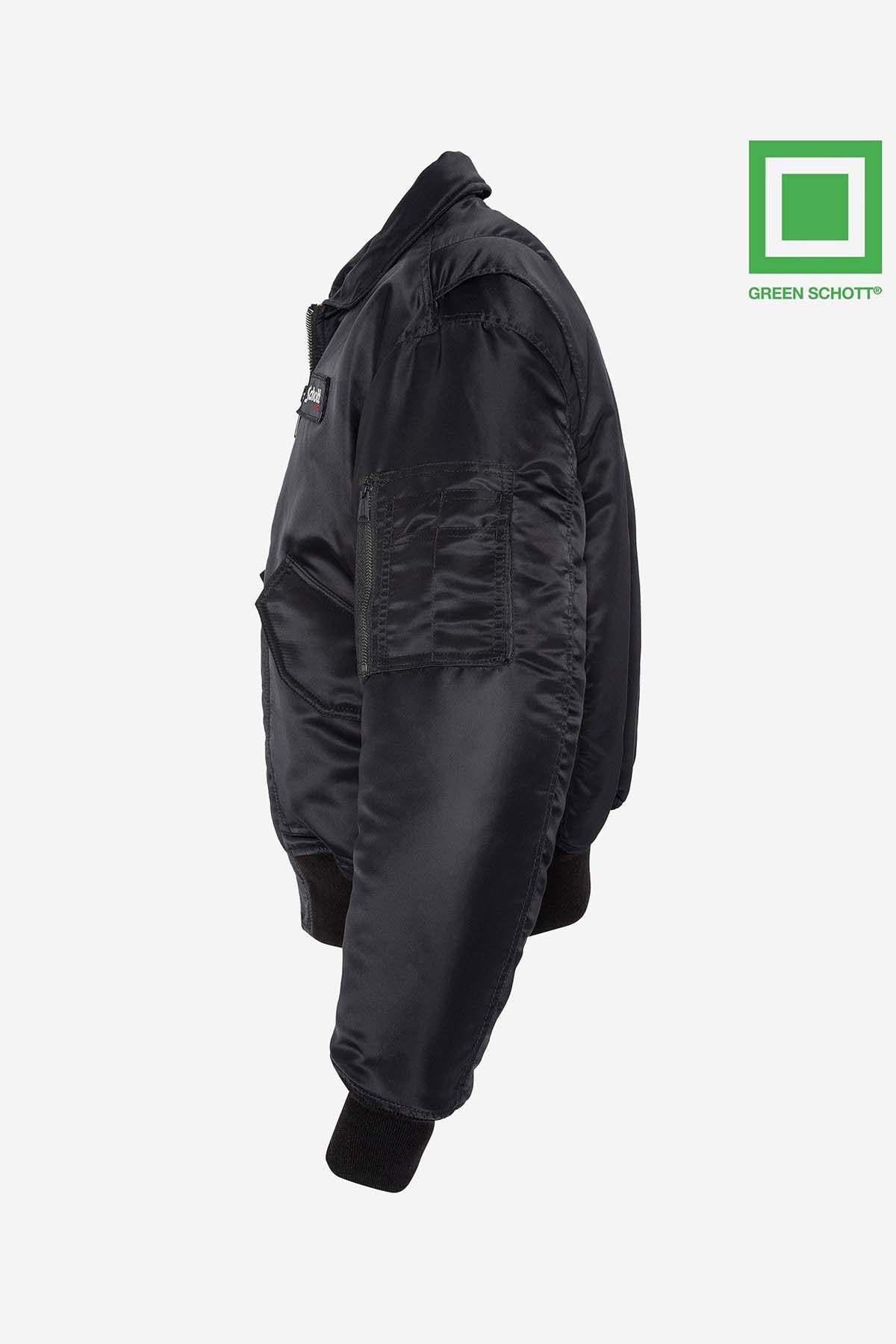 Men's black recycled nylon bomber jacket - Image n°7