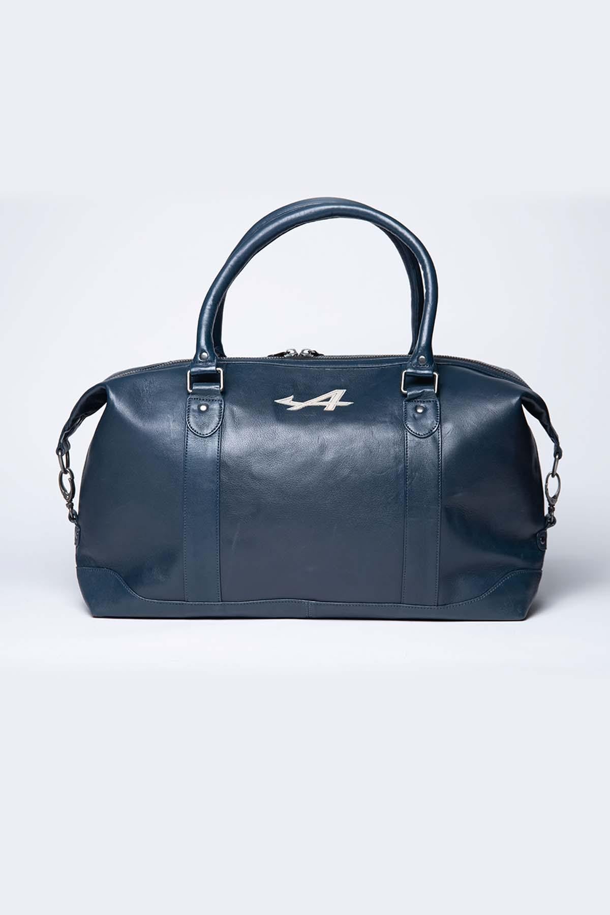 48h travel bag in Alpine Navy Blue leather - Image n°3