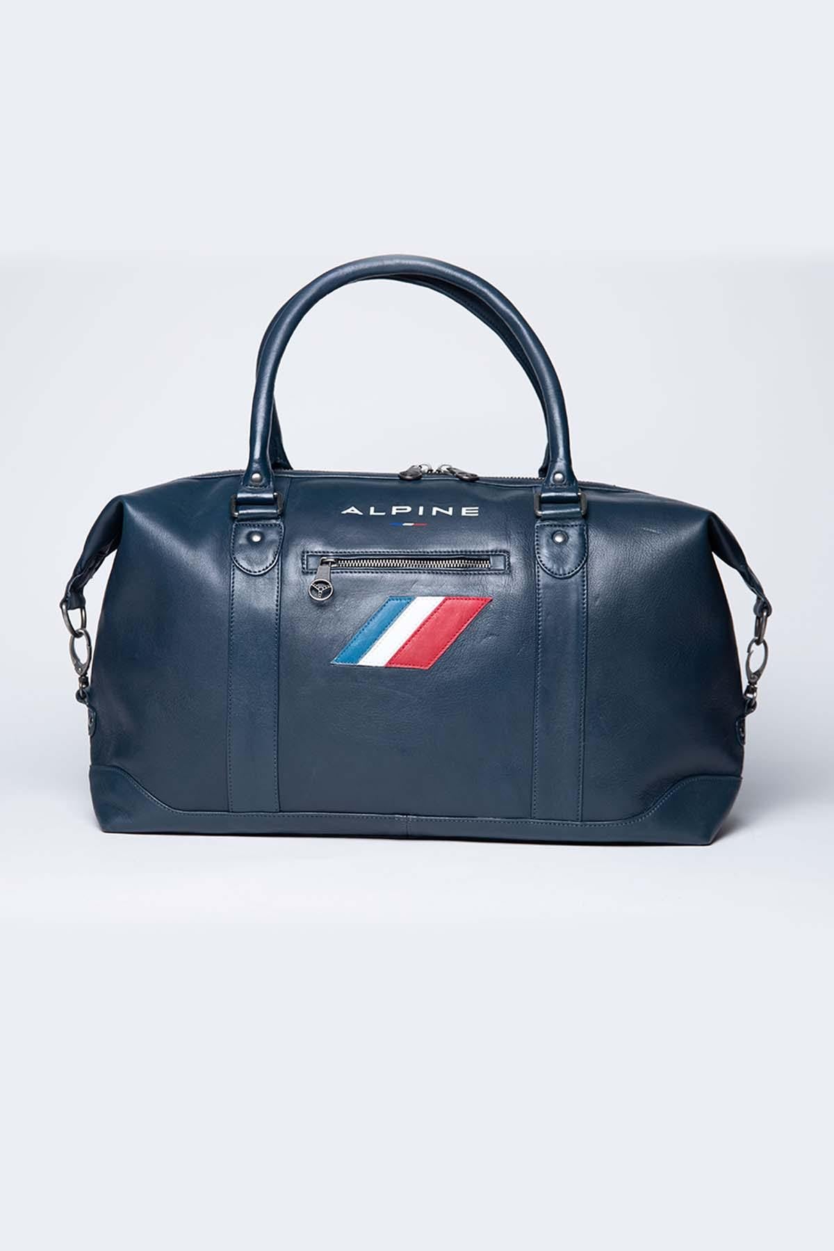 48h travel bag in Alpine Navy Blue leather - Image n°1