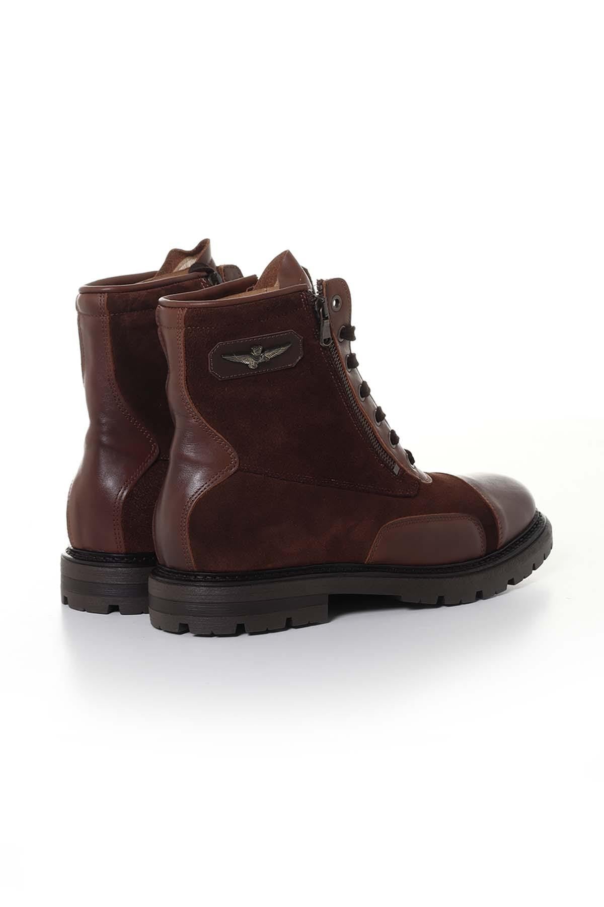 Men's brown leather boots - Image n°2