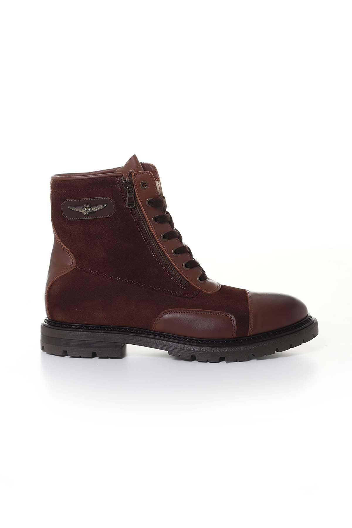 Men's brown leather boots - Image n°3