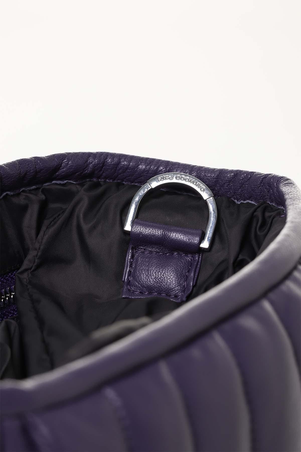 Women's purple leather bag - Image n°4