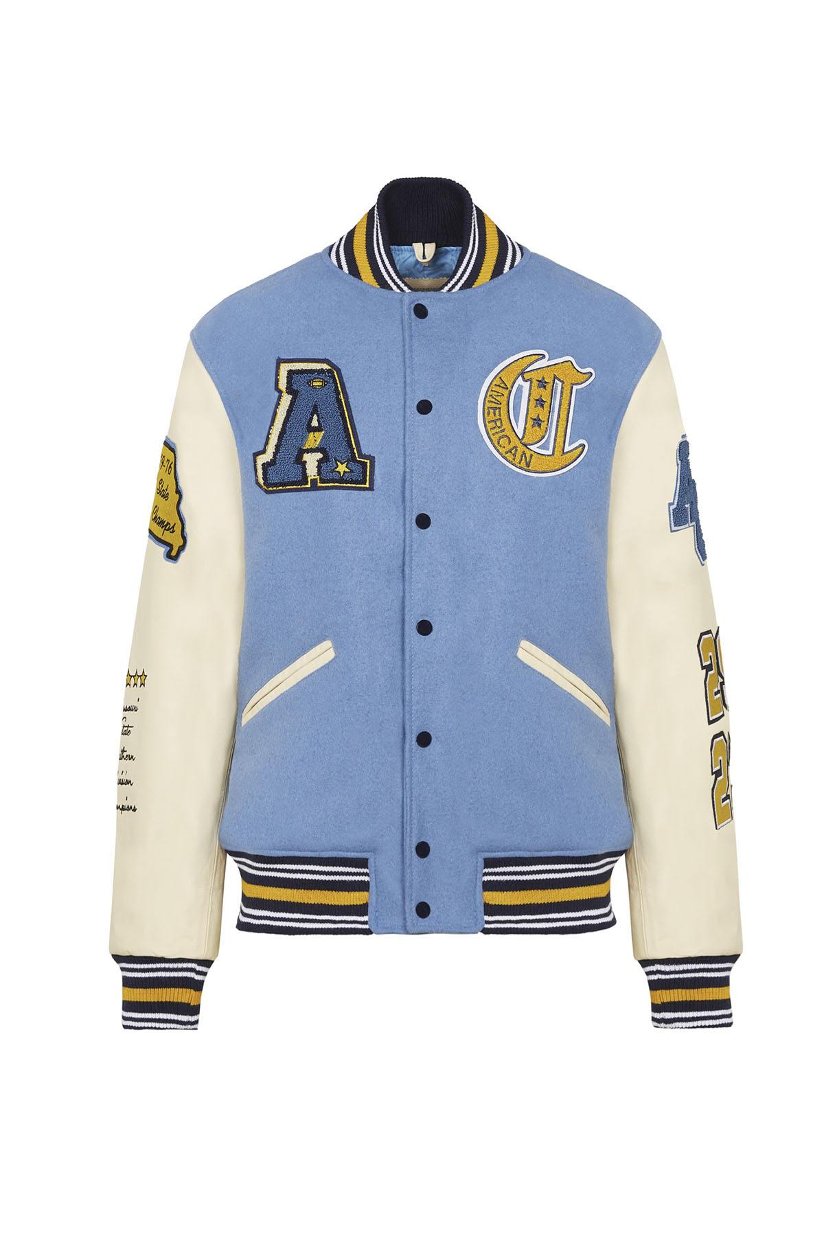 Light blue and white Varsity Teddy - Image n°1