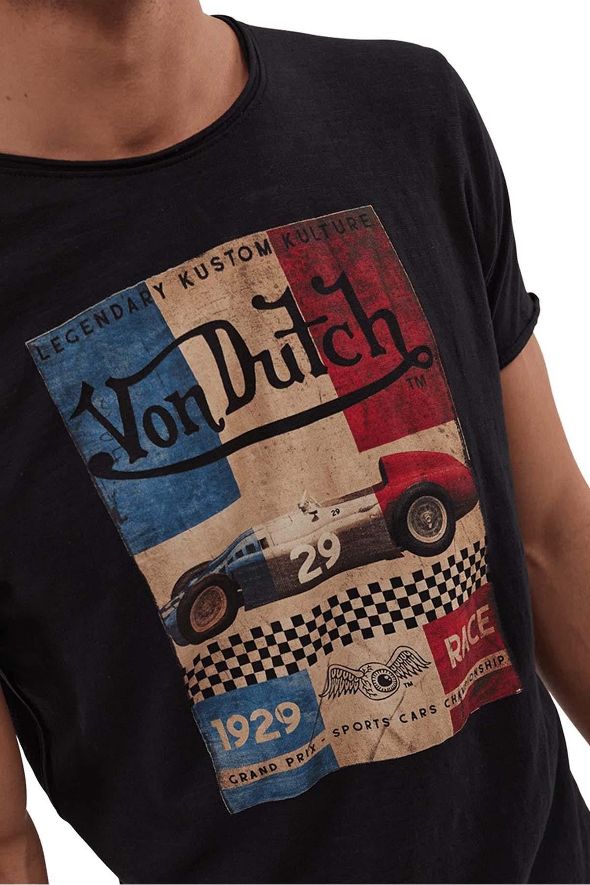 Men's black t-shirt with French flag print - Image n°2