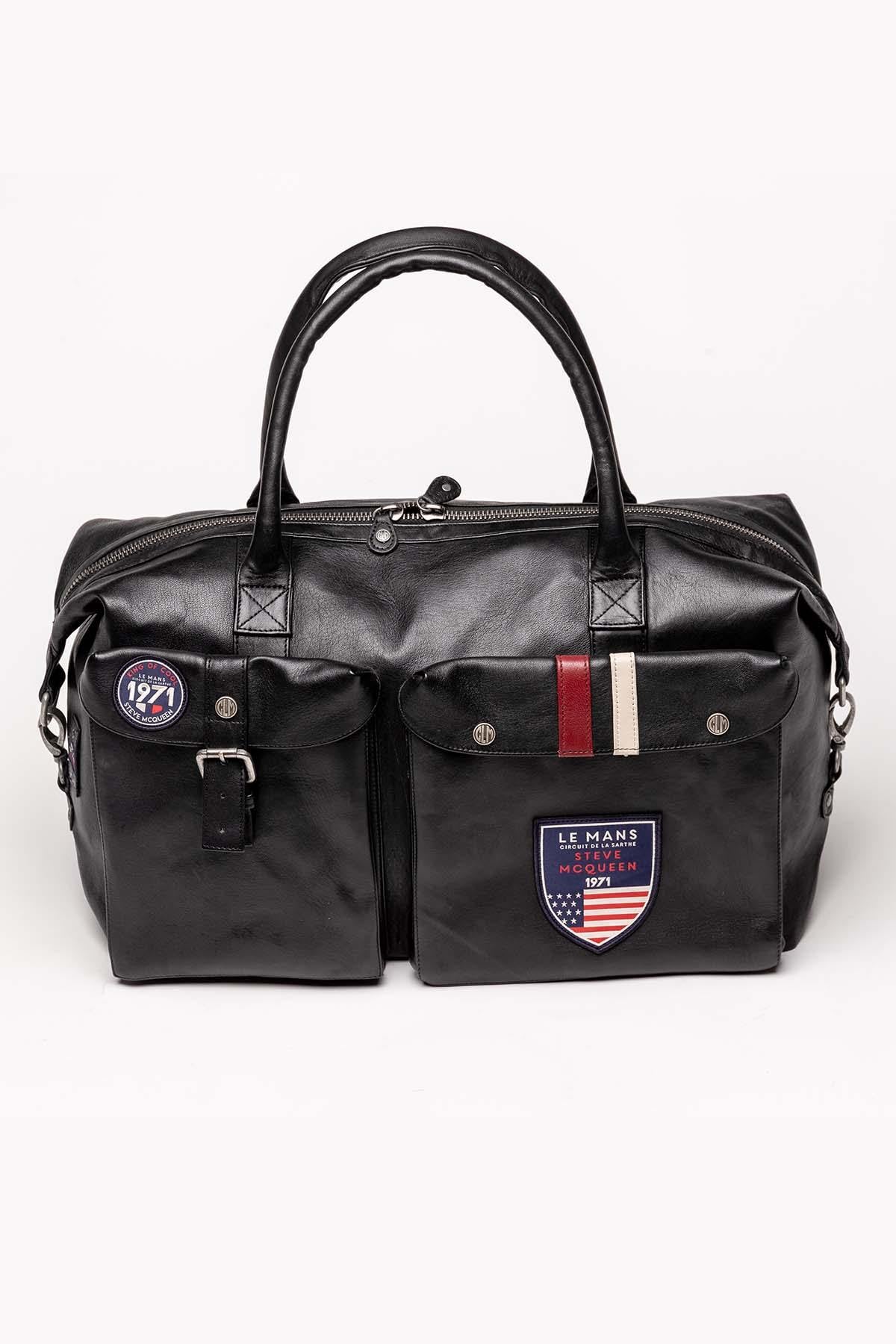 Black leather bag 48h format - Image n°1