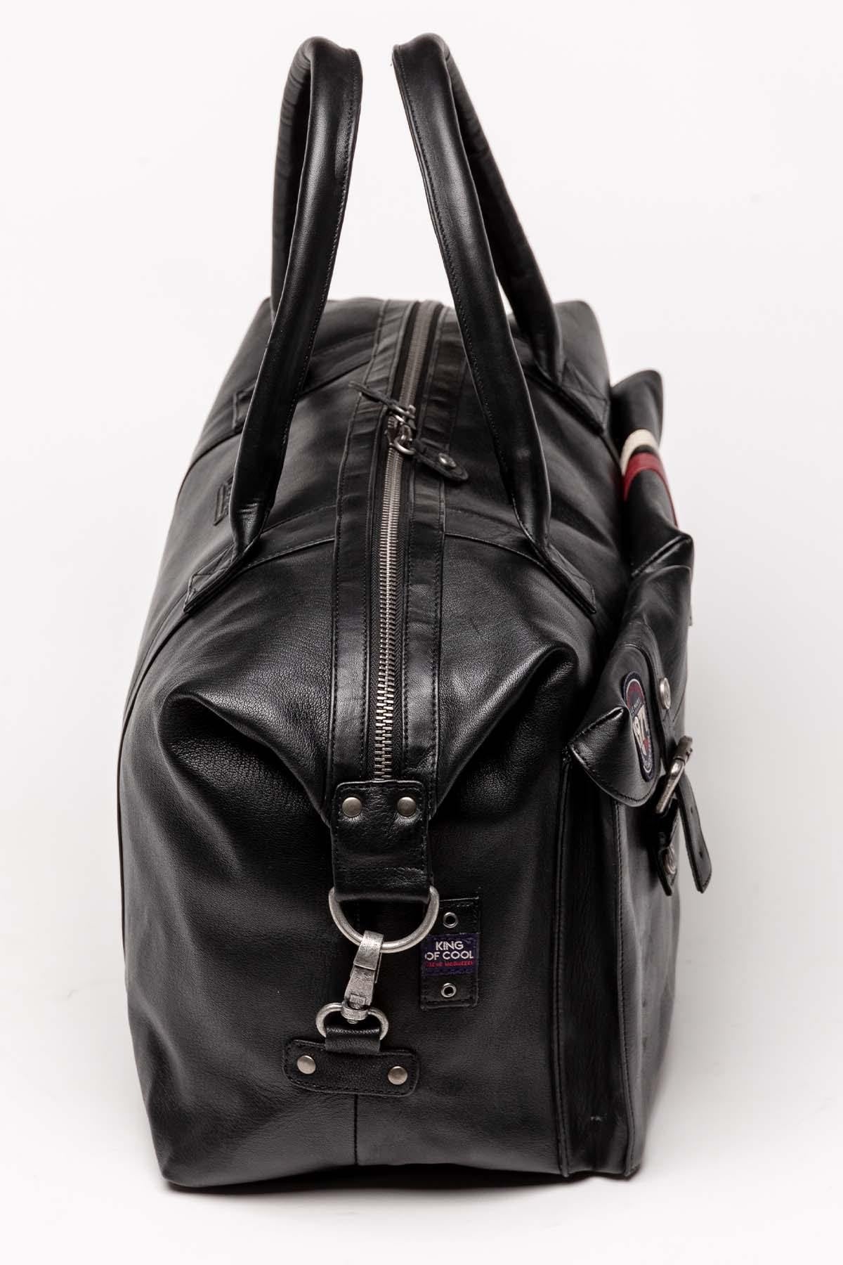 Black leather bag 48h format - Image n°3