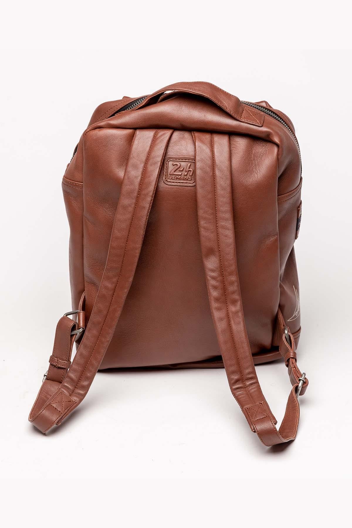 Tortoise leather backpack for men - Image n°4