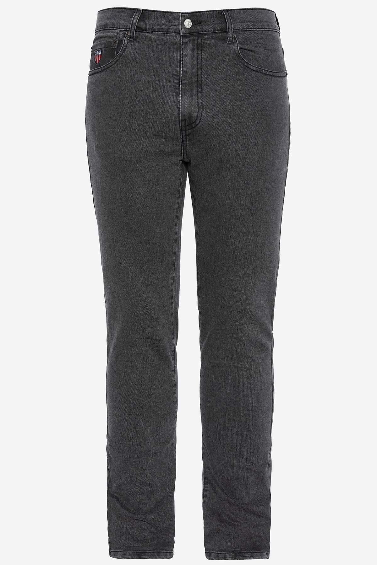 Men's gray slimfit cotton jeans - Image n°1