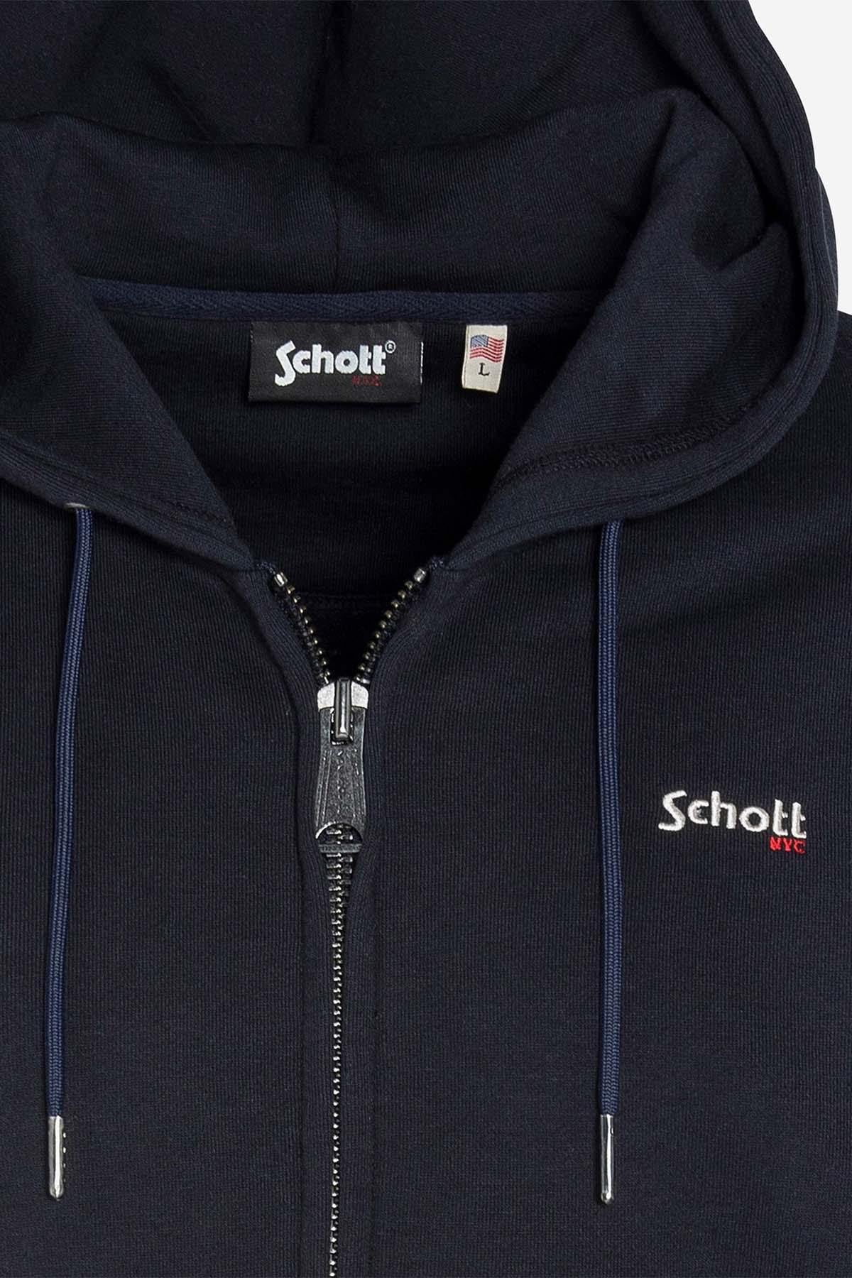 Navy blue hoodie for men - Image n°6