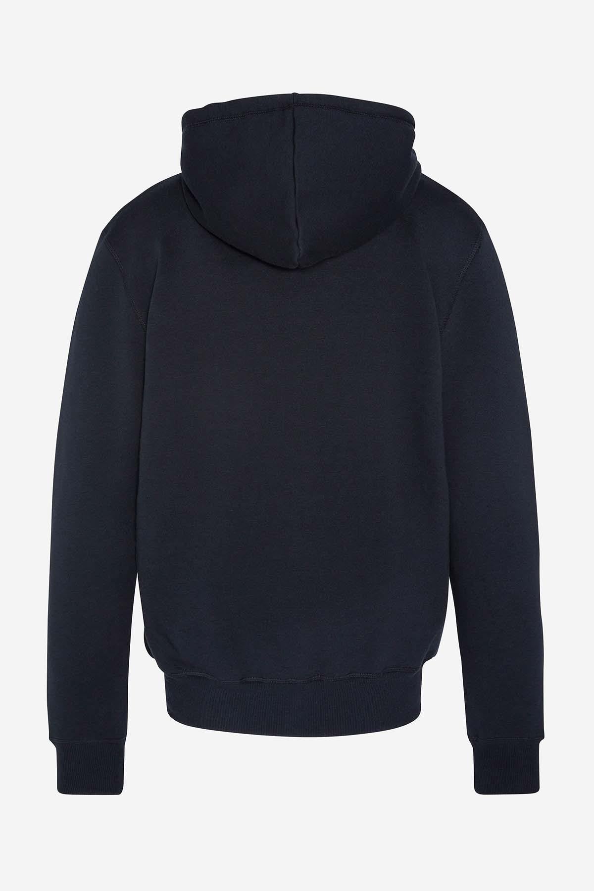 Navy blue hoodie for men - Image n°5