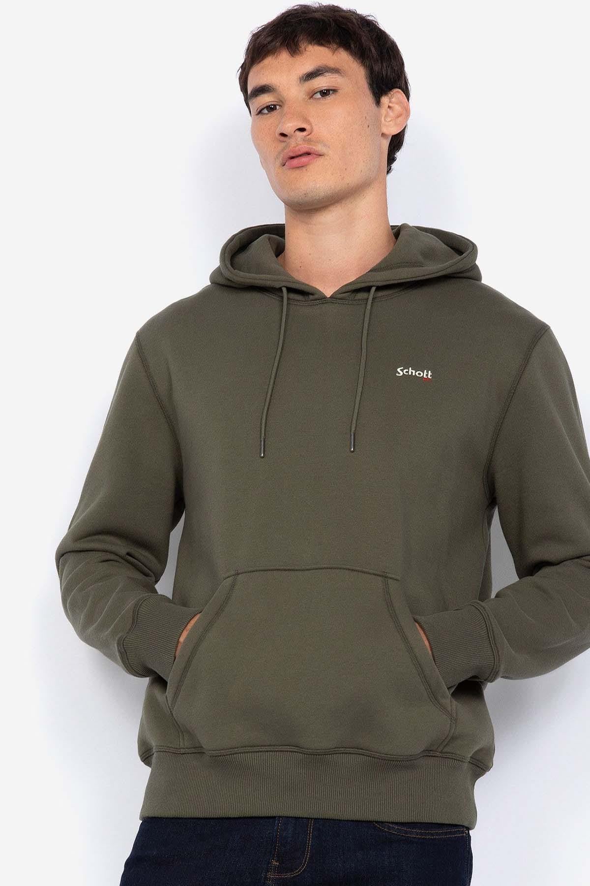 Men's khaki hoodie - Image n°1