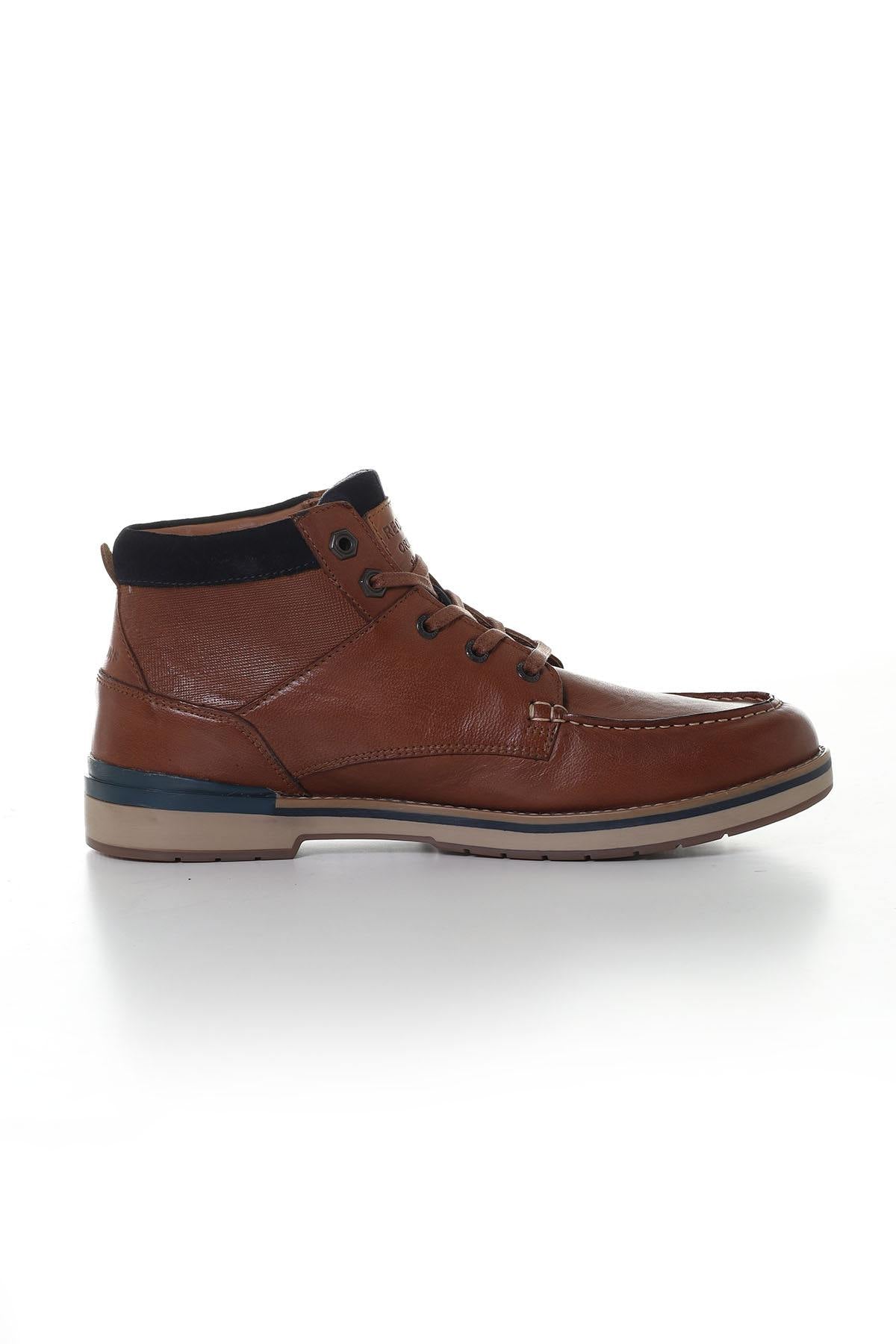 Coganc and navy leather boots for men - Image n°4