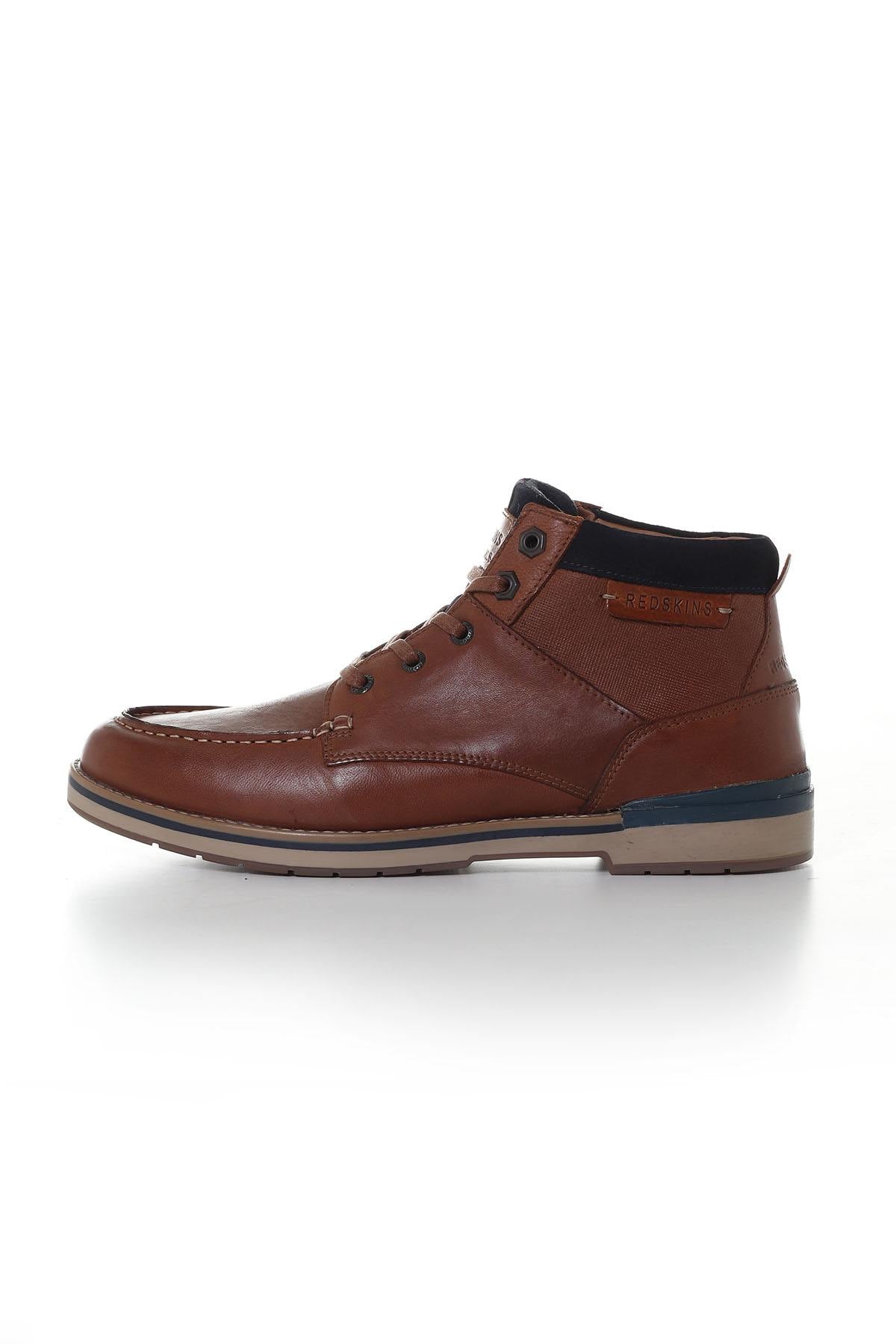 Coganc and navy leather boots for men - Image n°5