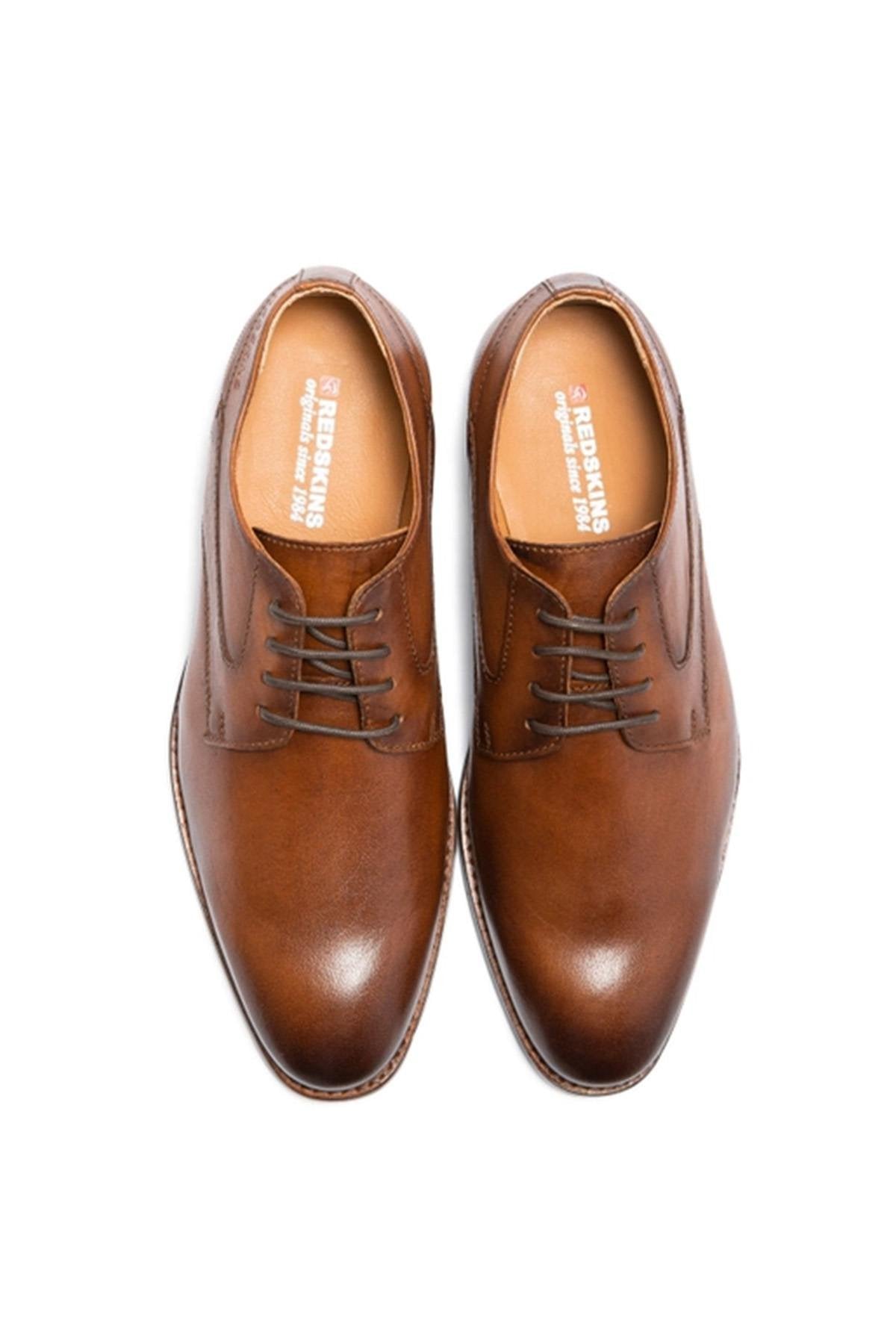 Cognac dress shoes for men - Image n°3