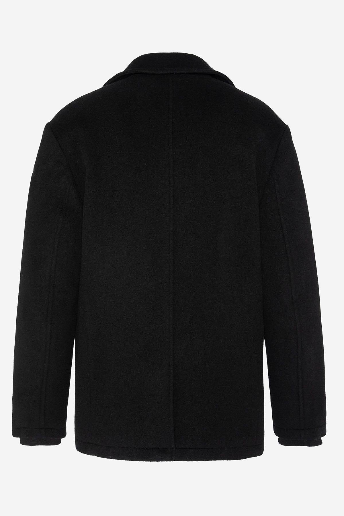 Black wool coat for men - Image n°8